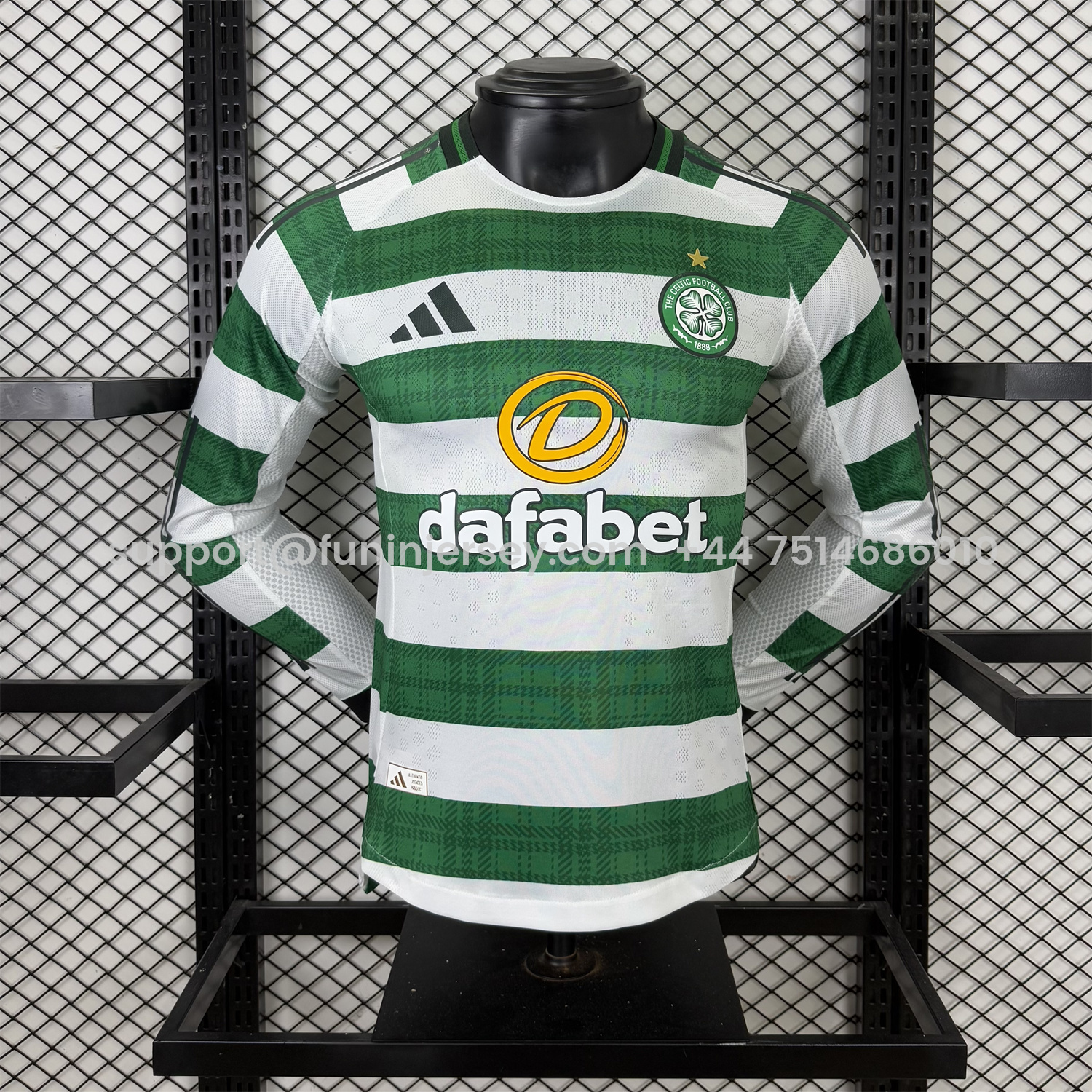 Funinjersey-Celtic 25-26 Home Long Sleeves Jersey - Player Version