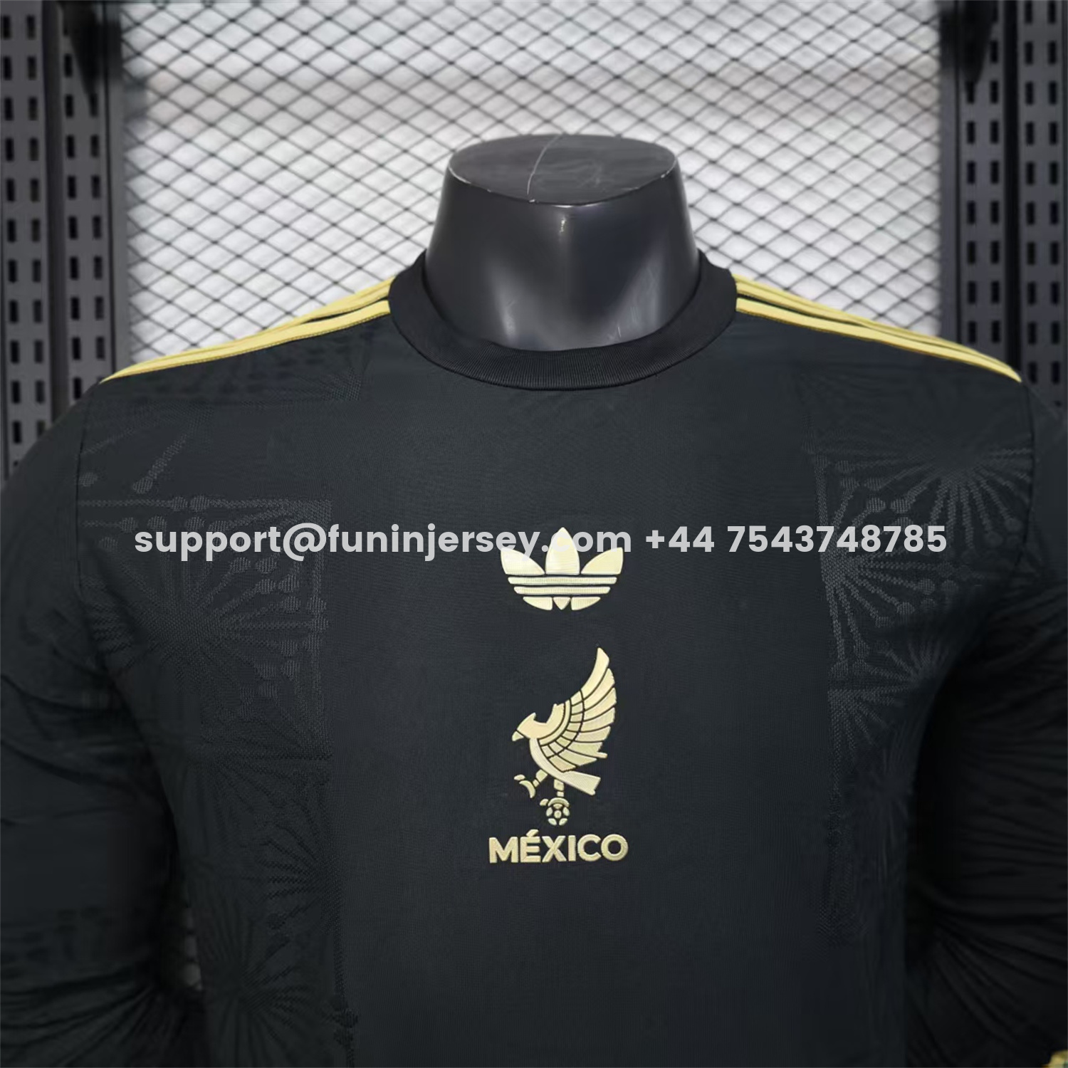 Funinjersey-Mexico 2025 Gold Cup Black Long Sleeves Jersey - Player Version