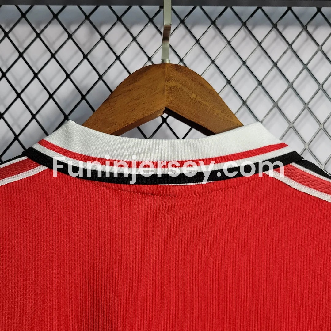 Funinjersey-Retro Manchester United 98-99 Home Long Sleeve Jersey