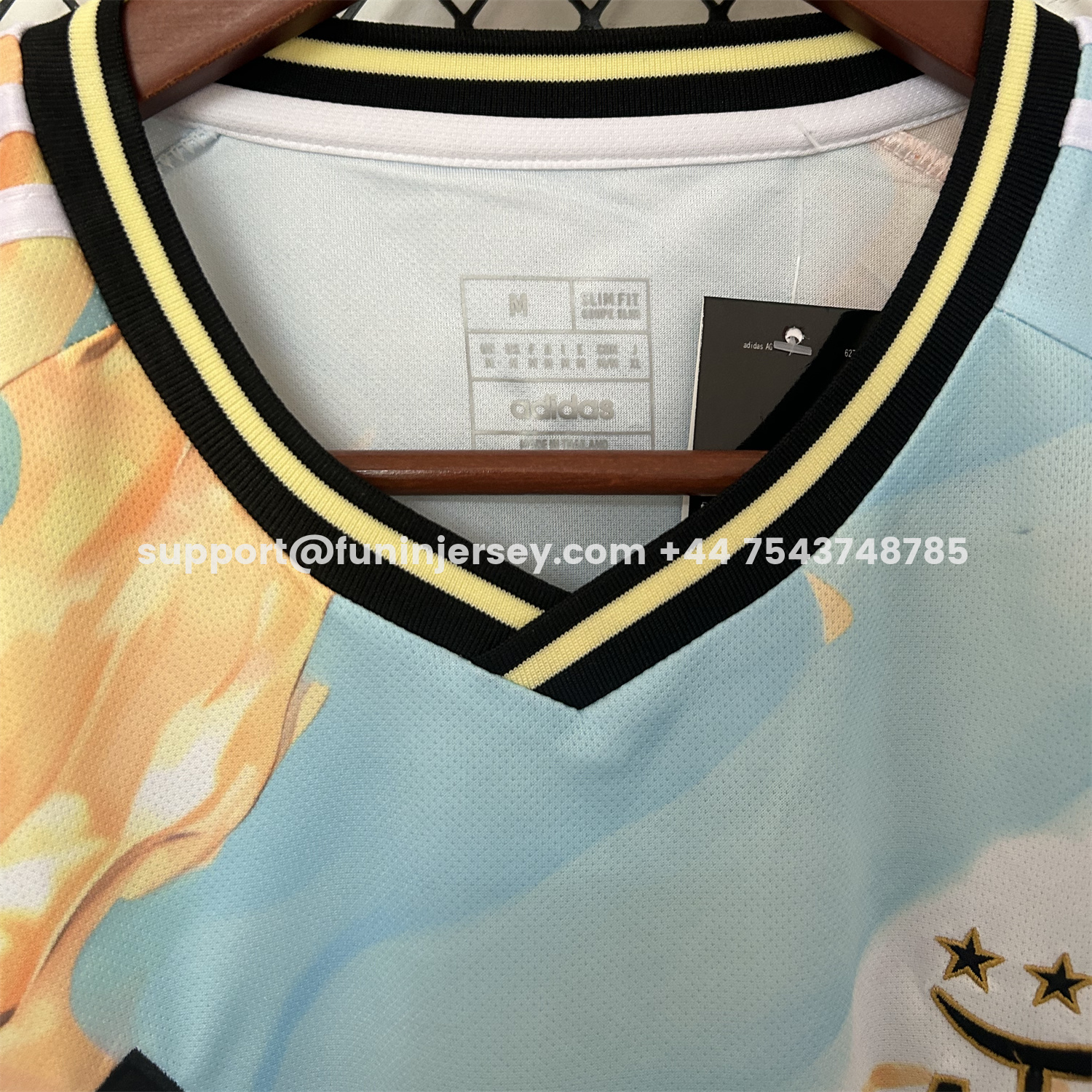 Funinjersey-Argentina 25-26 Blue and Gold Marble Pattern Special Jersey - Fans Version