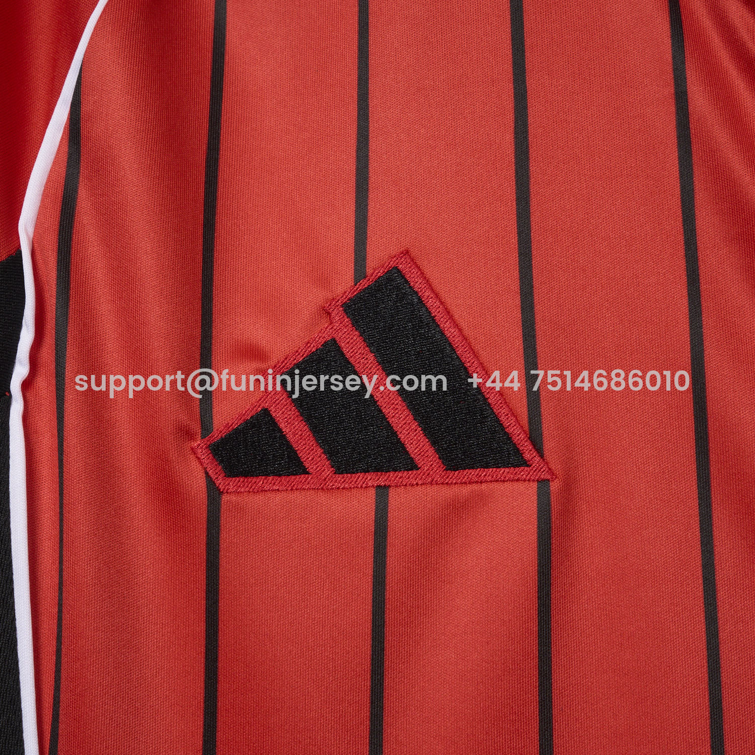 Funinjersey-Manchester United 25-26 Red Baseball Jersey with Black Stripes