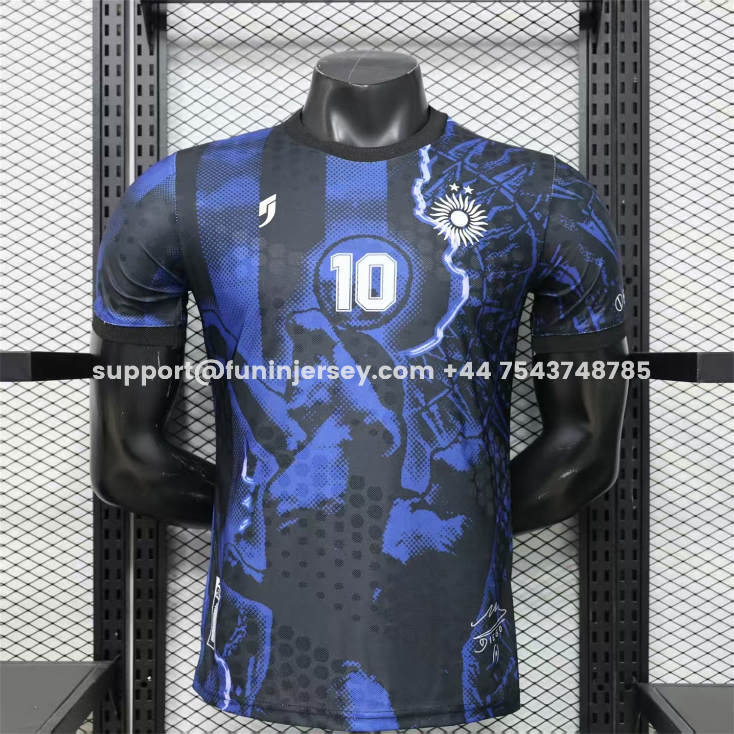 Funinjersey-Argentina 2026 Blue Maradona Special Kit - Player Version