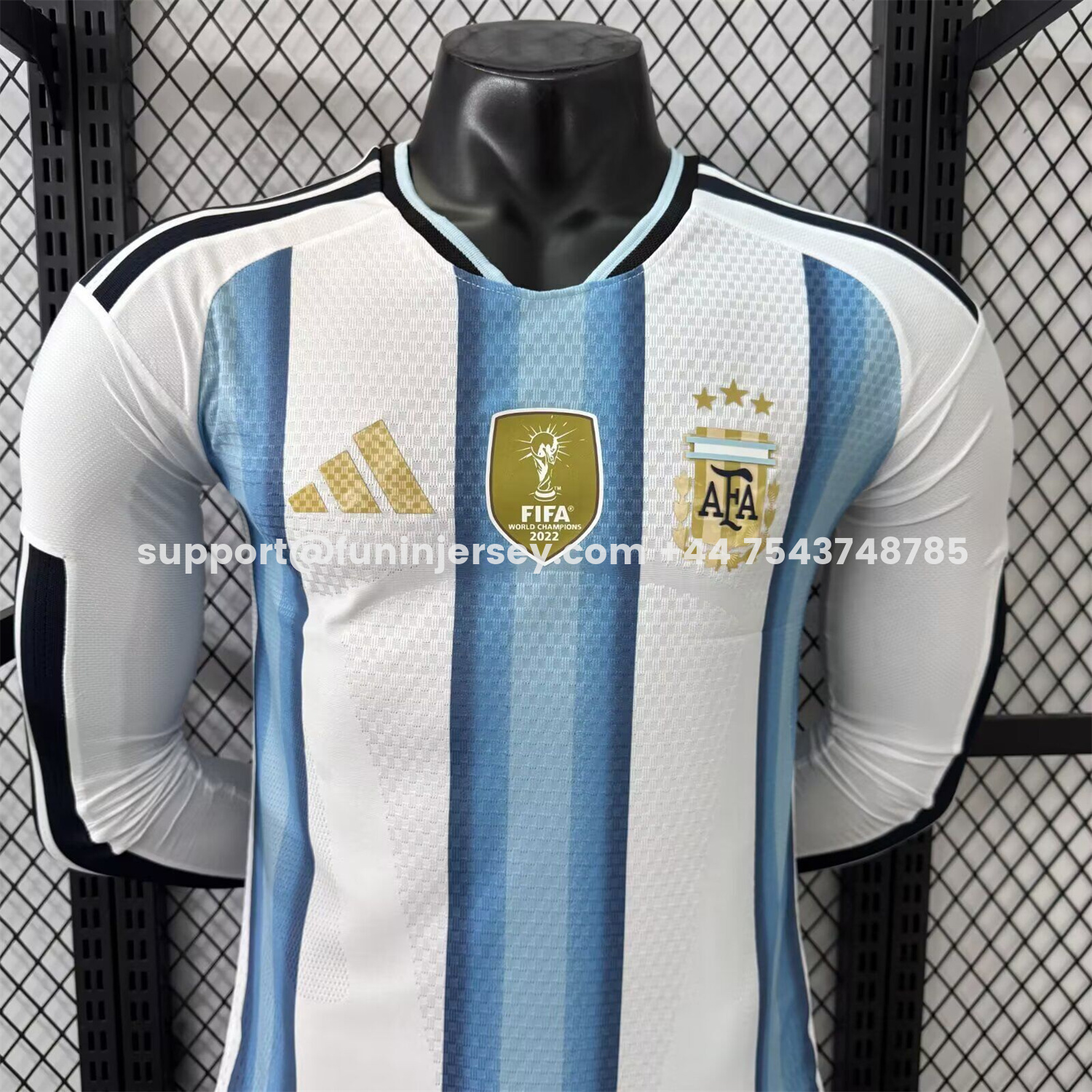 Funinjersey-Argentina 2026 Home Long Sleeves Jersey - Player Version