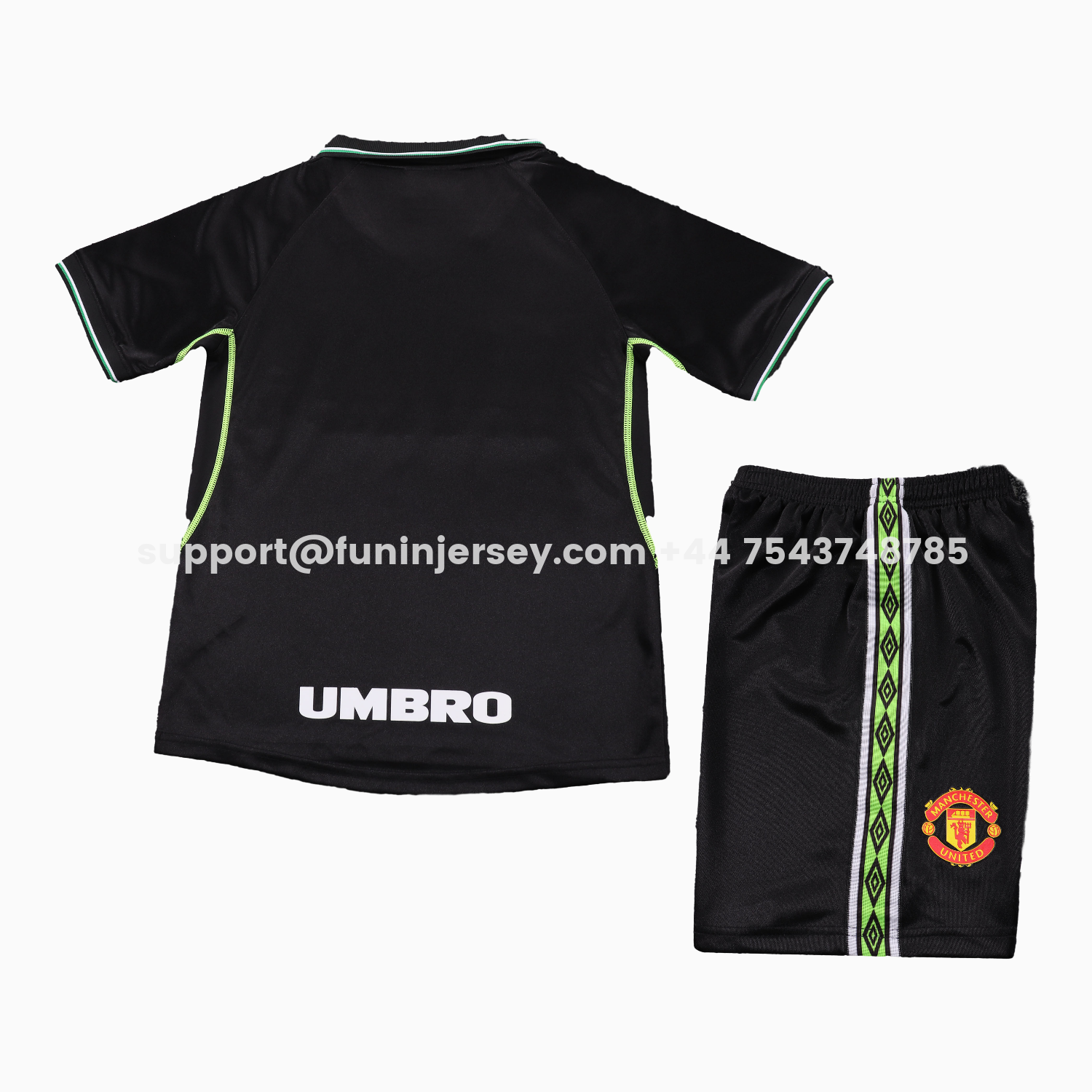 Funinjersey-Retro Manchester United 1998-99 Third Kids Kit