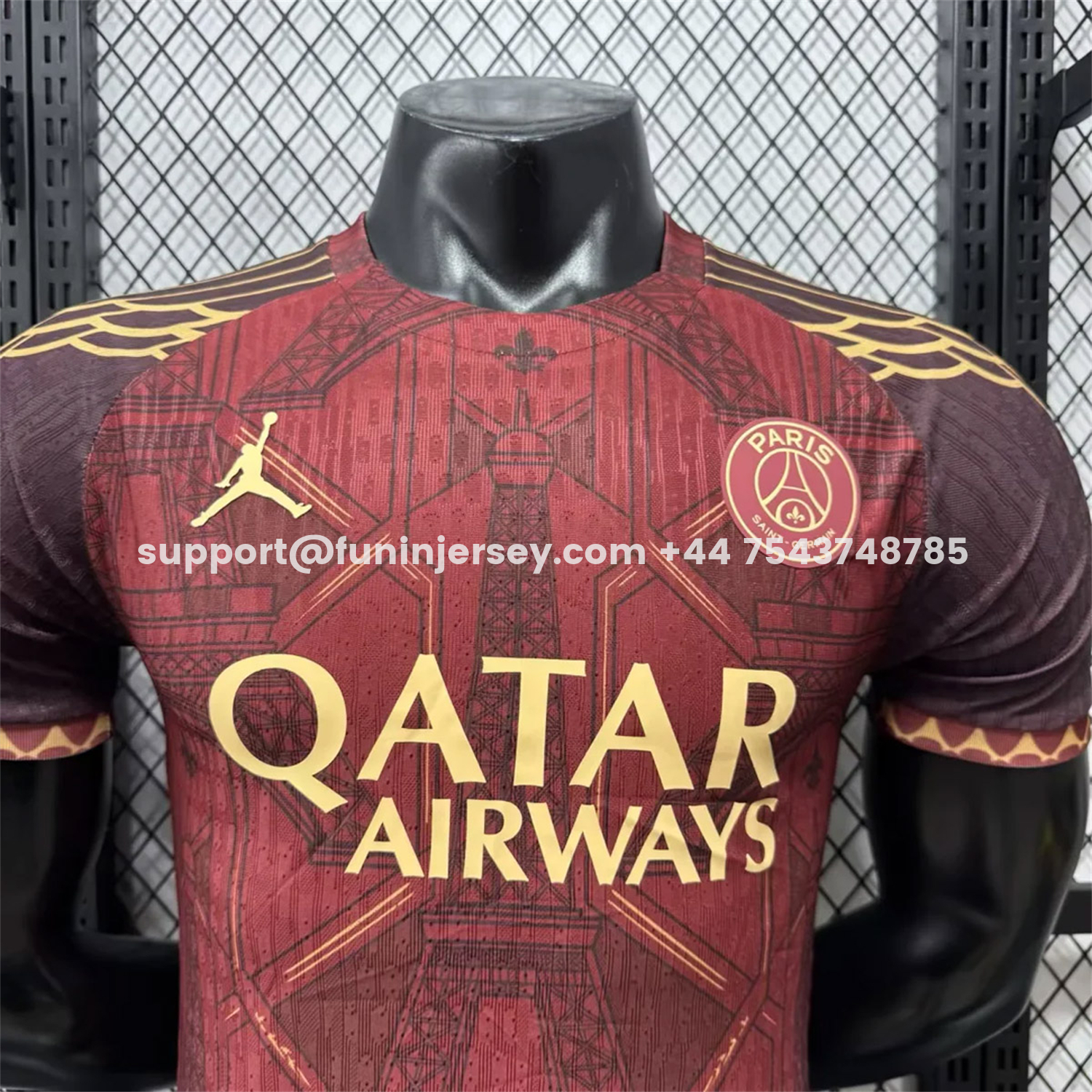 Funinjersey-Paris Saint-Germain PSG 25-26 Red Eiffel Tower Concept Special Jersey - Player Version