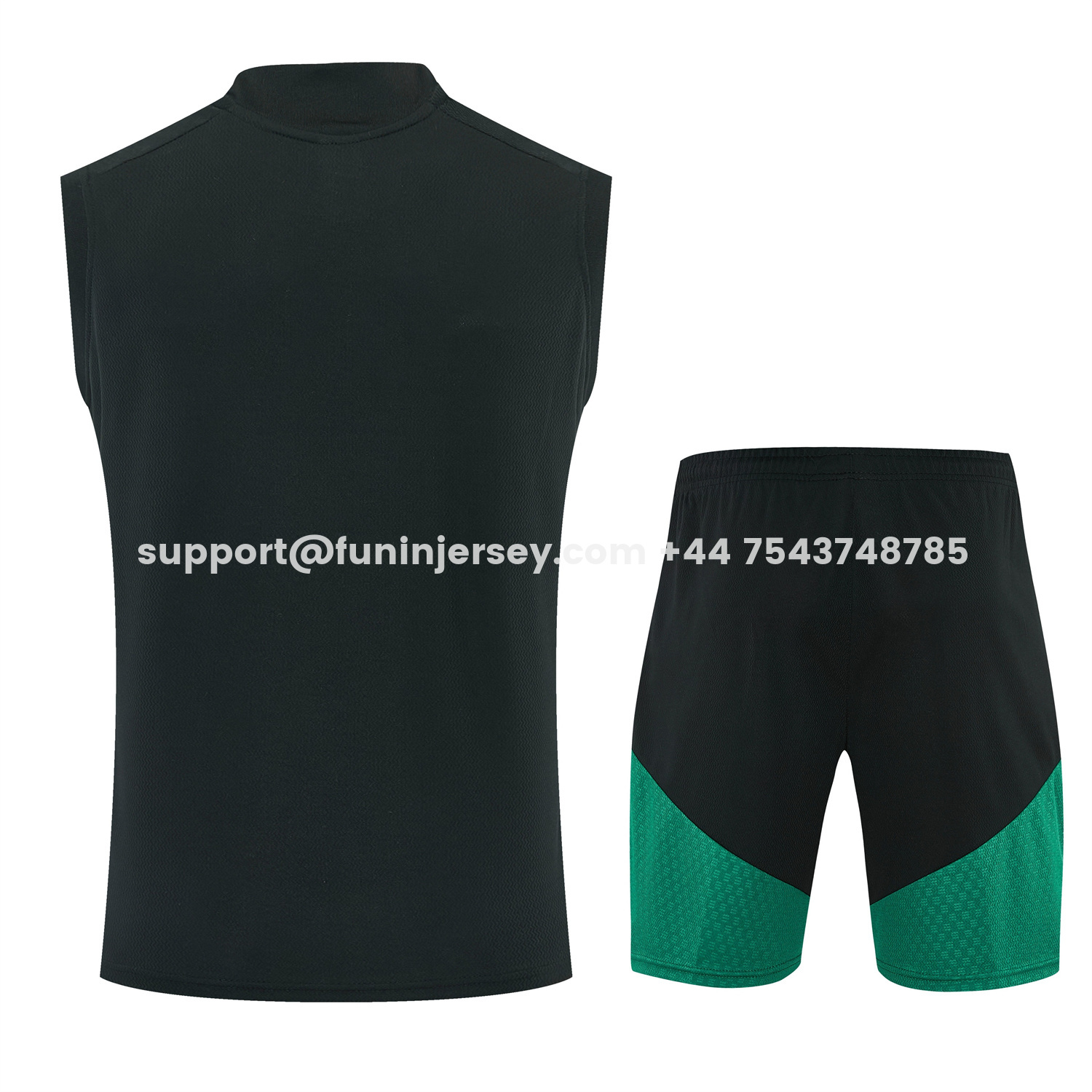 Funinjersey-Mexico 2026 Vest Training Set - Black With Green Vest and Shorts