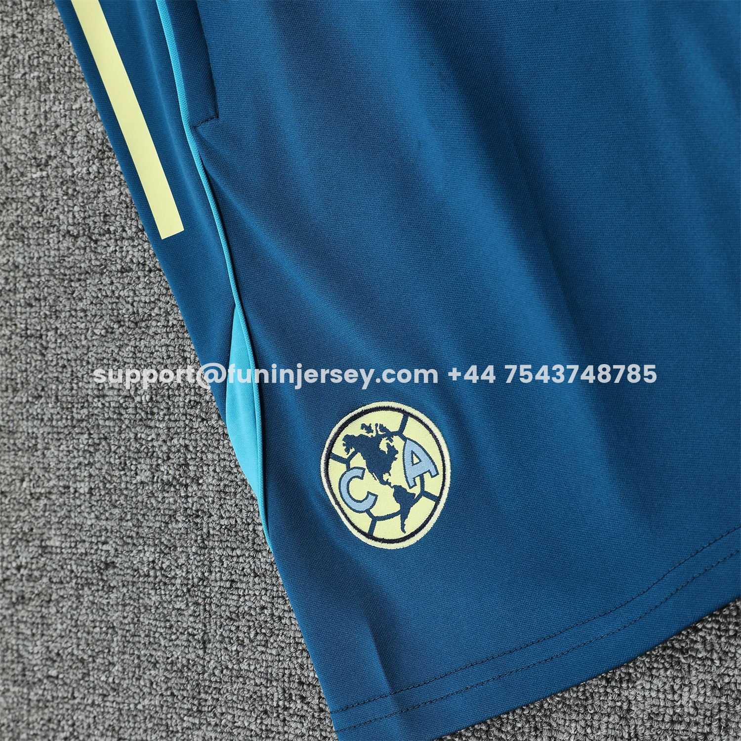 Funinjersey-Club América 25-26 Short-Sleeve Training Set - Royal Blue With Light Blue Accents Top & Pants
