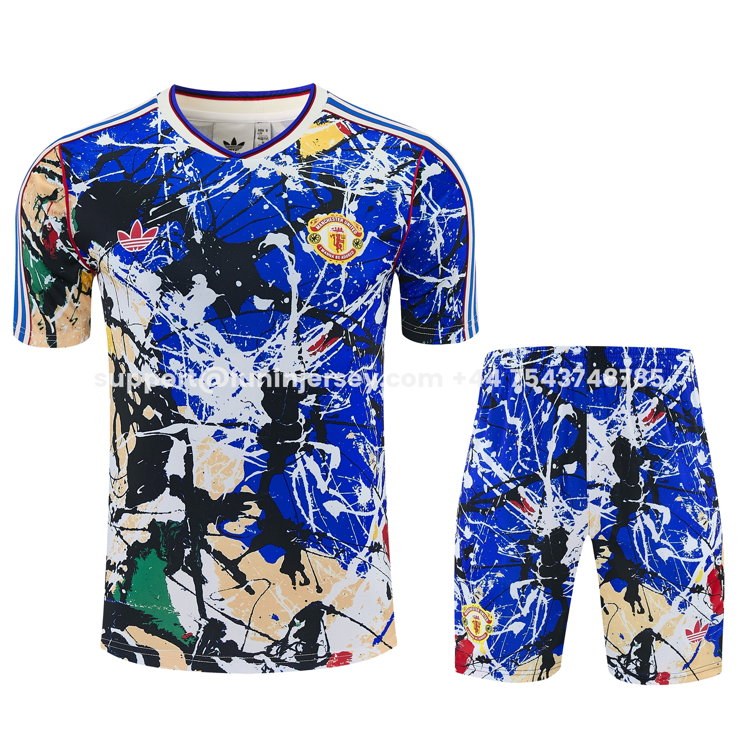 Funinjersey-Manchester United 26-27 Retro Style Short-Sleeve Training Set - Colors Top & Colors Pants