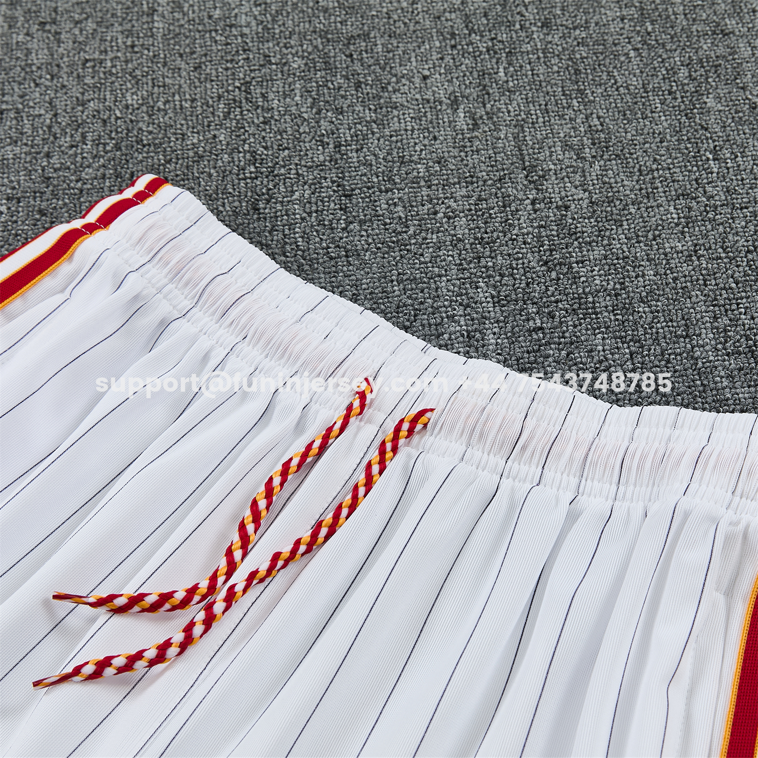 Funinjersey-Roma 25-26 Retro Style Short-Sleeve Training Set - White Top & White Pants