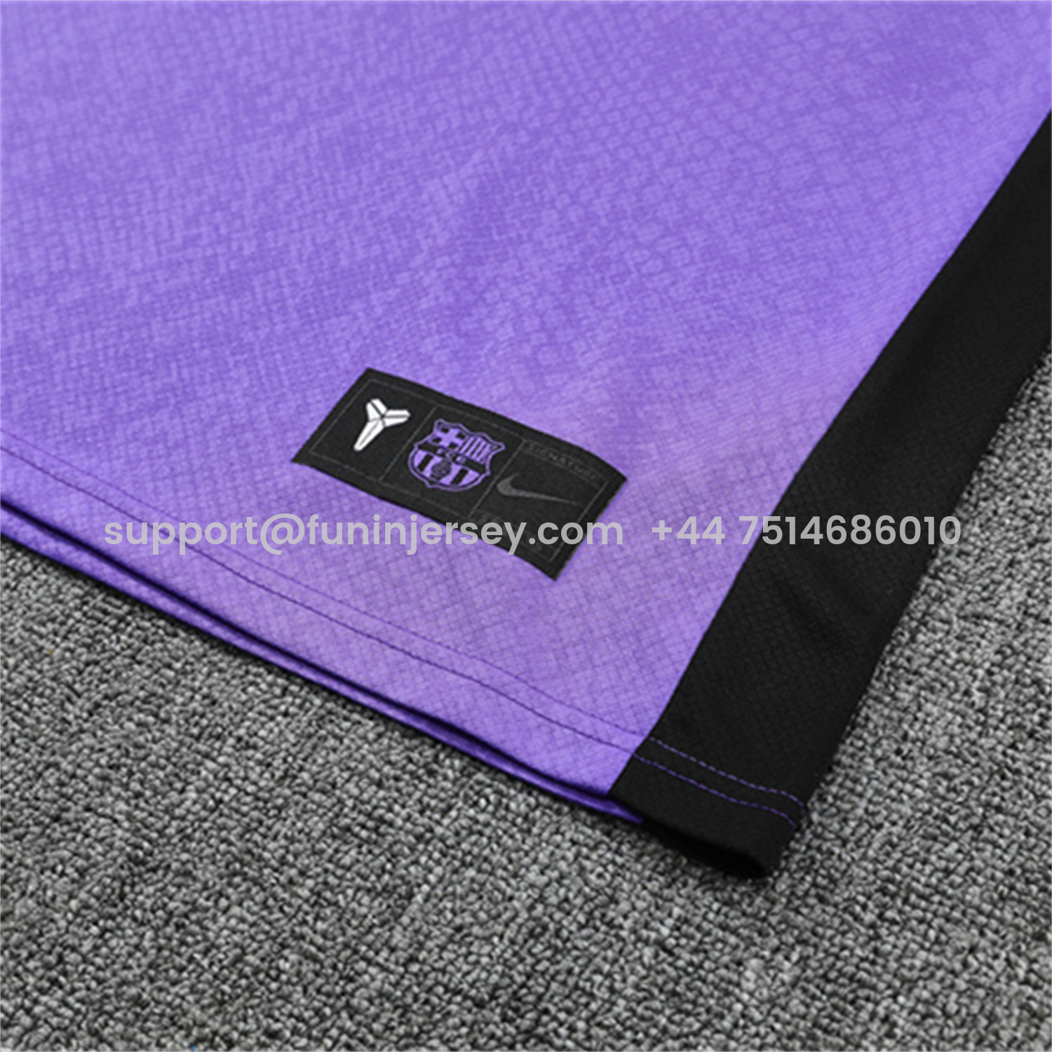 Funinjersey-Barcelona 25-26 X KB Short-Sleeve Training Set - Purple Top & Black Shorts