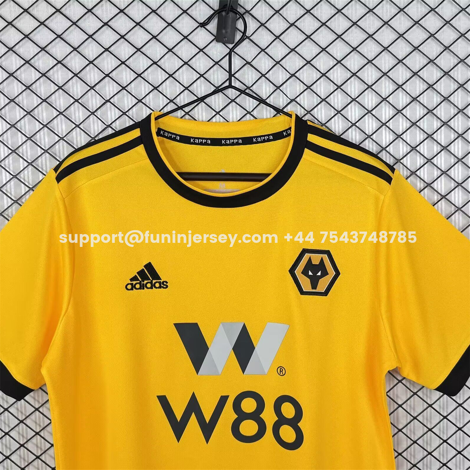 Funinjersey-Retro Wolverhampton Wanderers Wolves 2018-19 Home Jersey