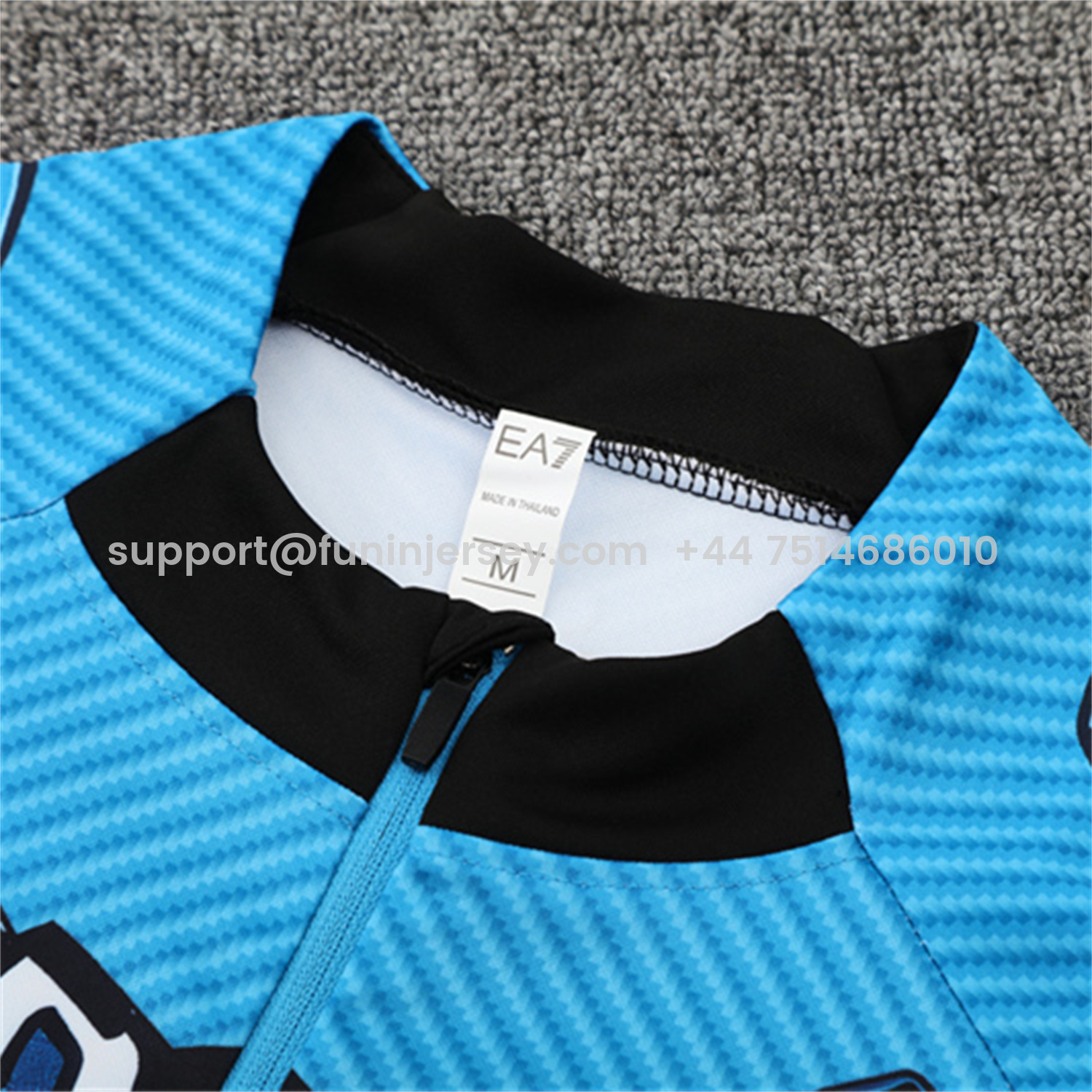 Funinjersey-Napoli 25-26 Kids Long Sleeve Training Set - Blue Mecha Top & Black Pants