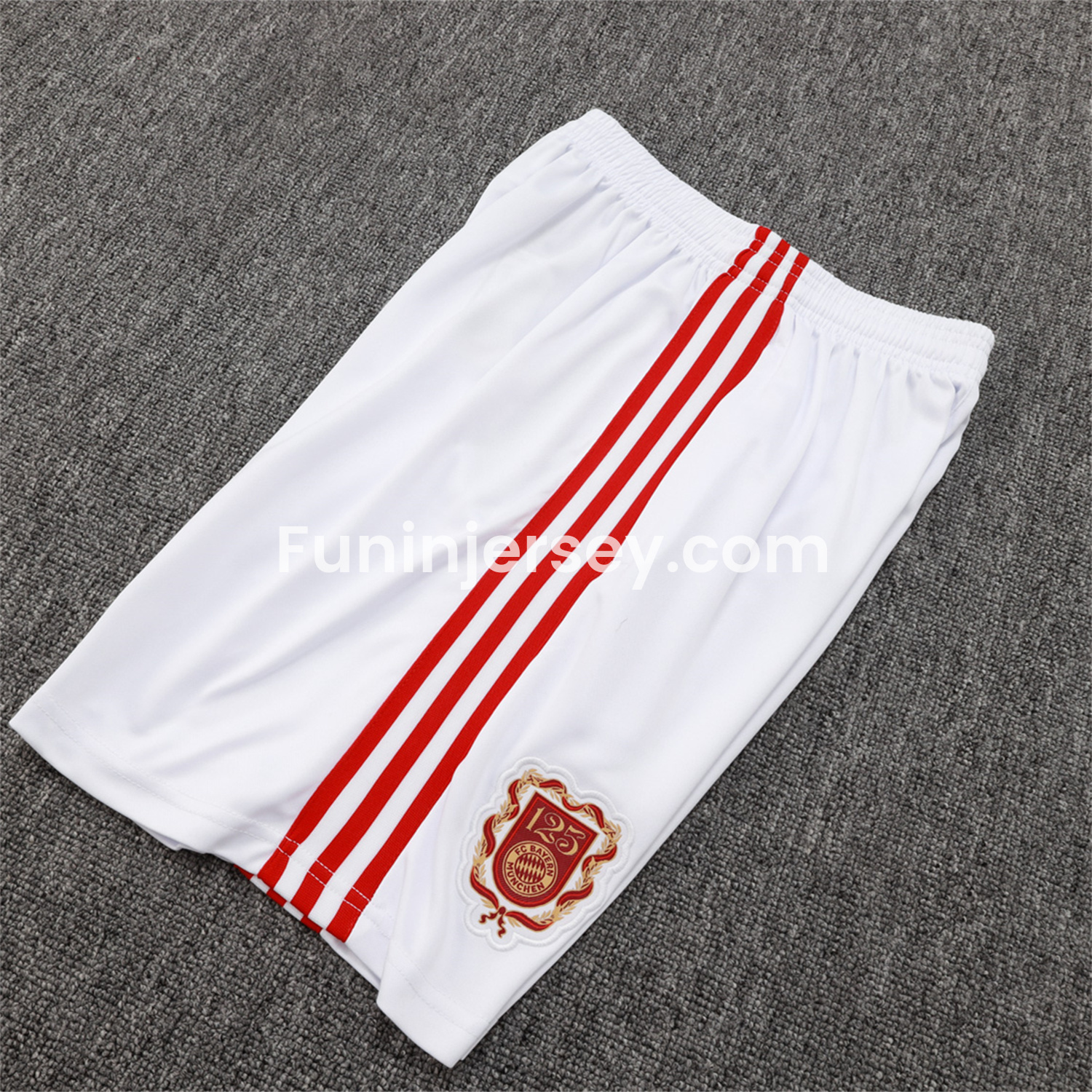 Funinjersey-Bayern Munich 2025 125th Anniversary Vest Training Set - White Top and Shorts