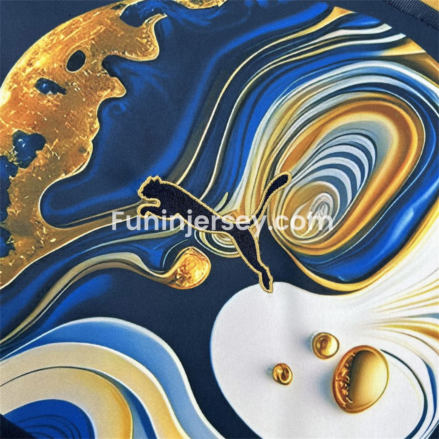 Funinjersey-Manchester City 25-26 Blue Golden Fan-designed Special Edition Jersey - Fans Version