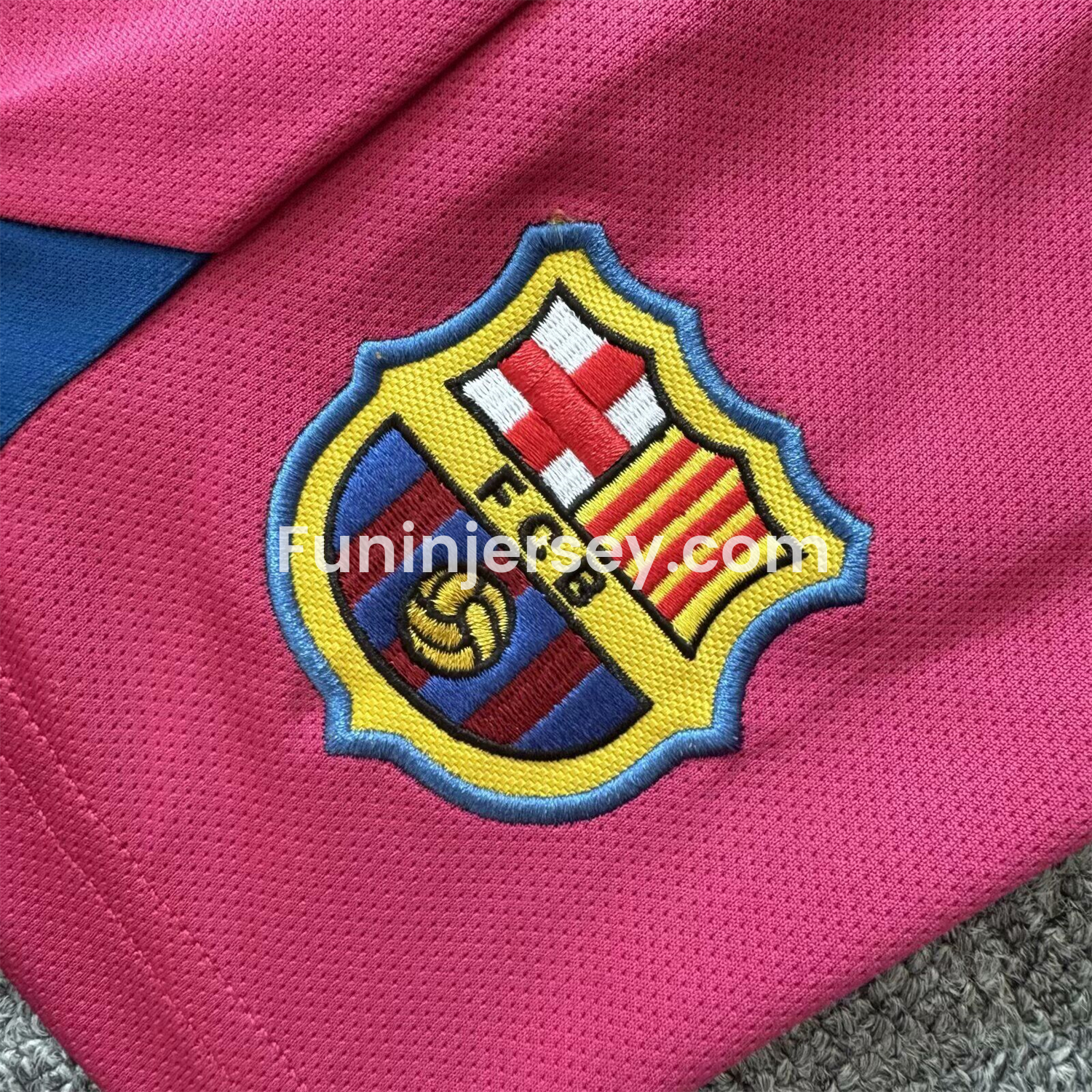 Funinjersey-Retro Barcelona 06-07 Home Long Sleeve Kids Kit