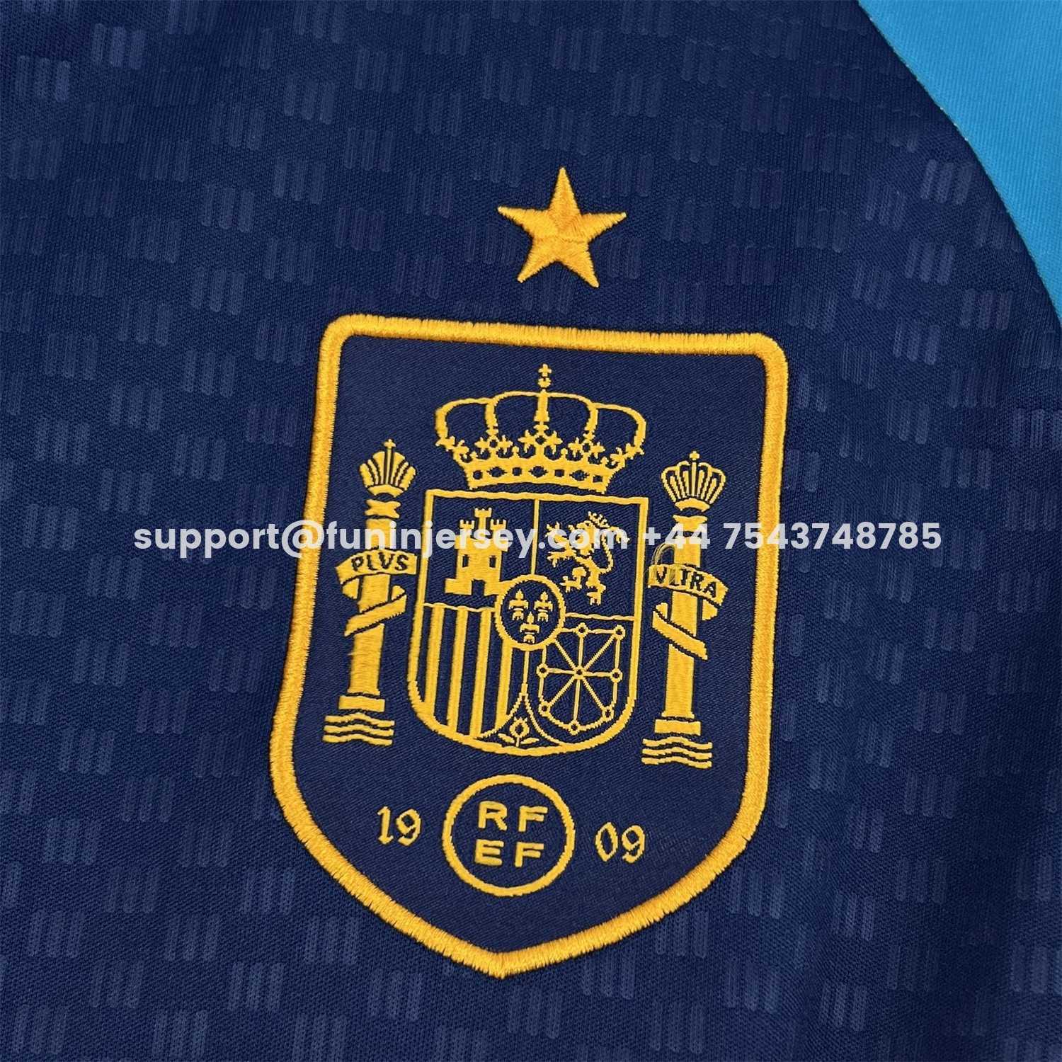 Funinjersey-Spain 2026 Dark Blue Pre-Match Training Jersey - Fans Version