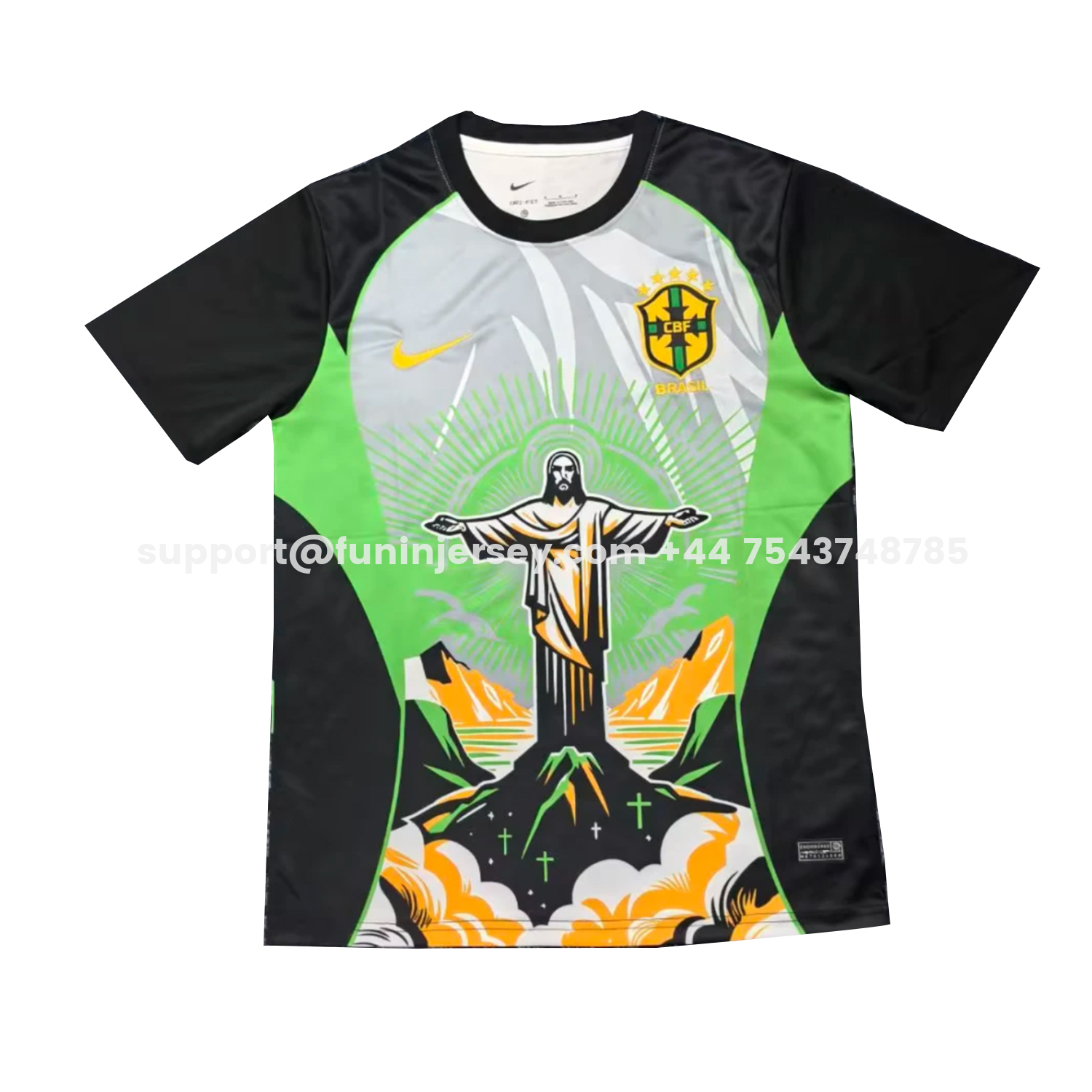 Funinjersey-Brazil 25-26 Jesus Green And Black Jersey - Fans Version