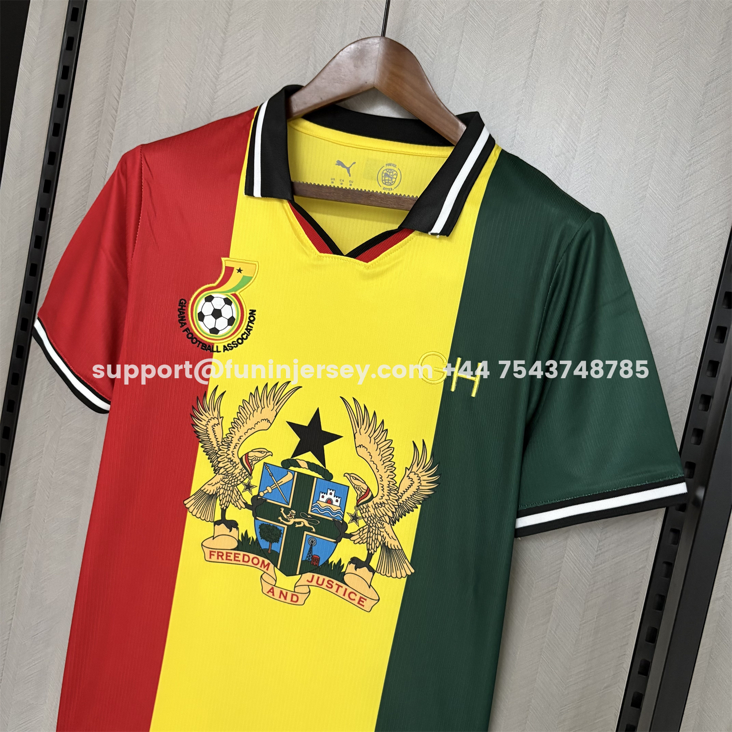 Funinjersey-Ghana 2026 Red Yellow Green Jersey - Fans Version