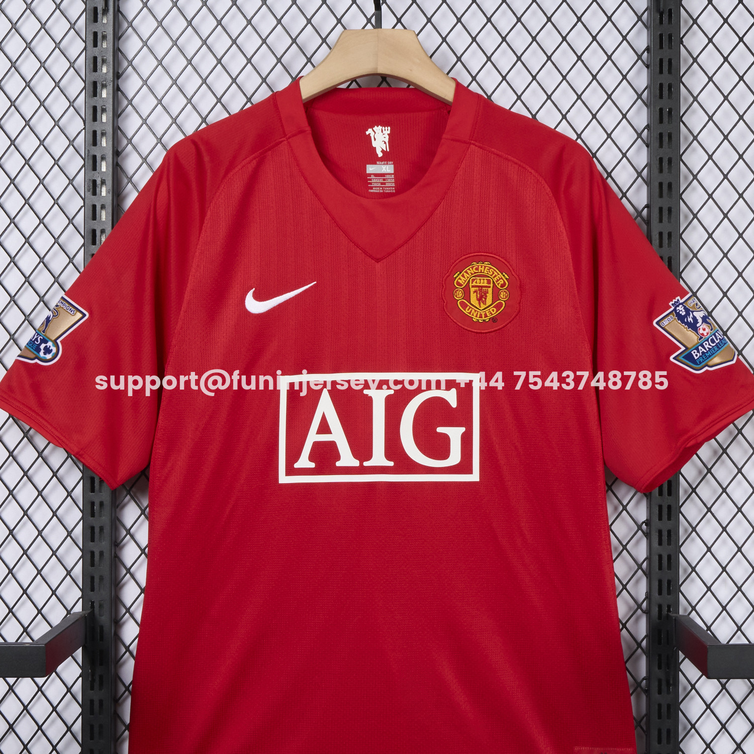 Funinjersey-Retro Manchester United 2007-09 Home Jersey