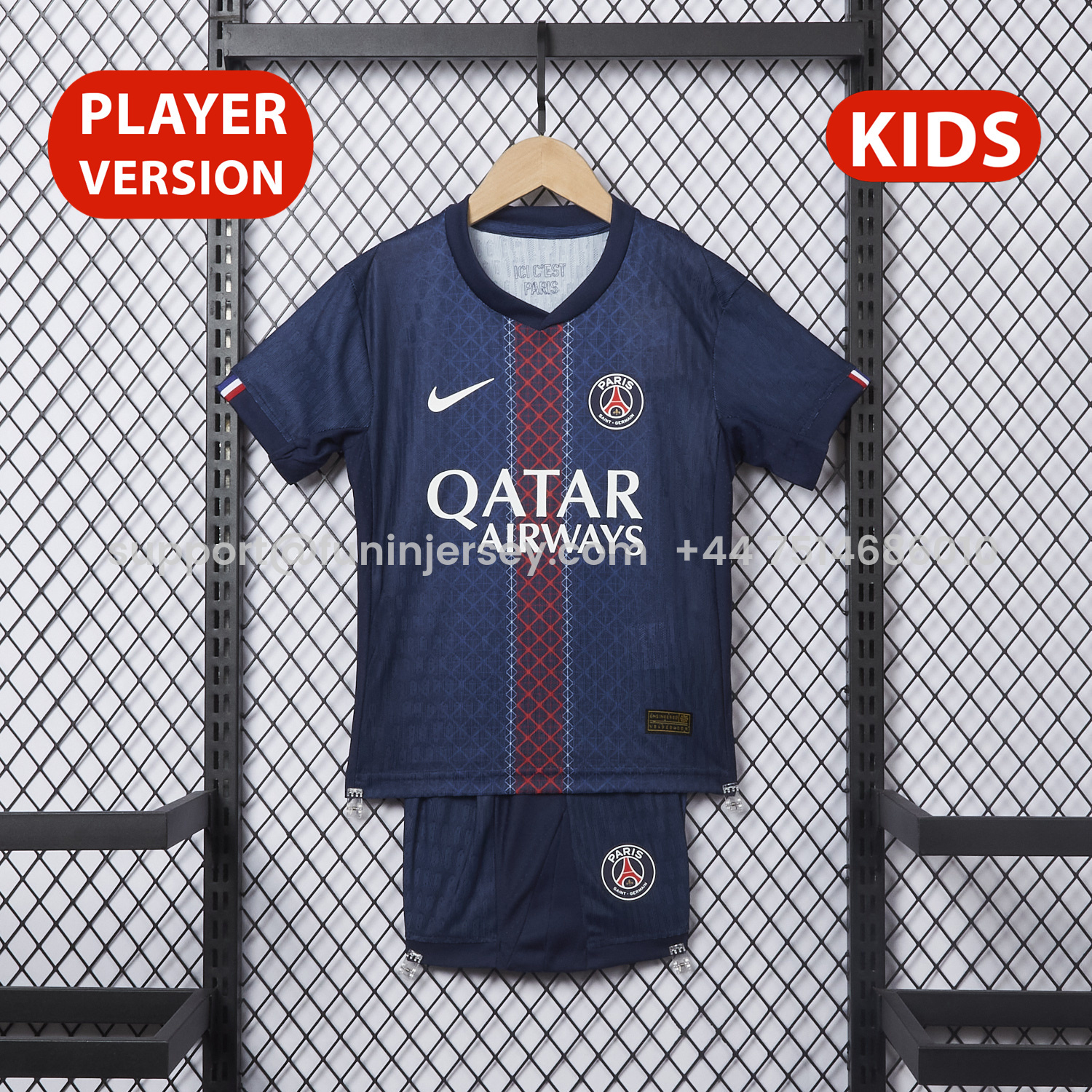 Funinjersey-Paris Saint-Germain PSG 25-26 Home Kids Kit - Player Version