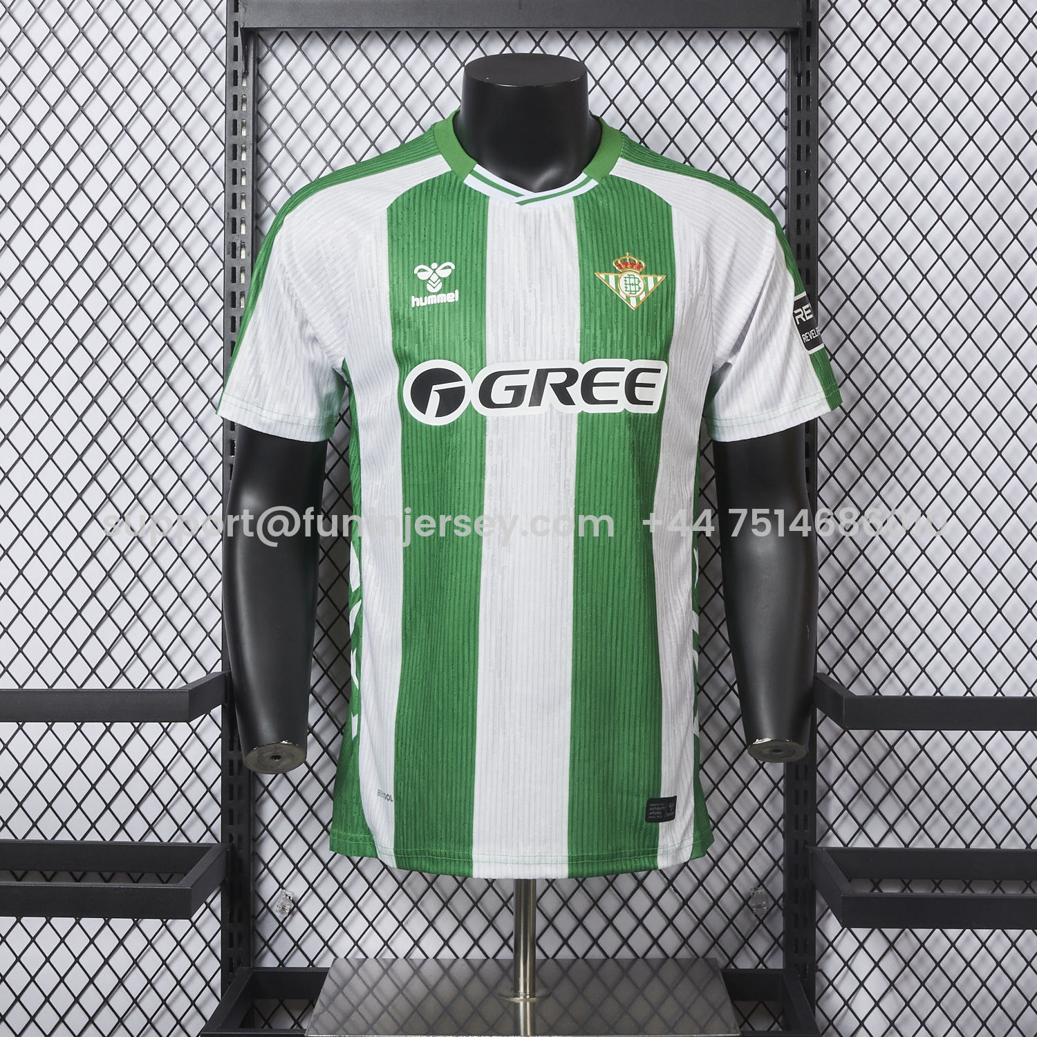 Funinjersey-Real Betis 25-26 Home Stripes Jersey - Player Version