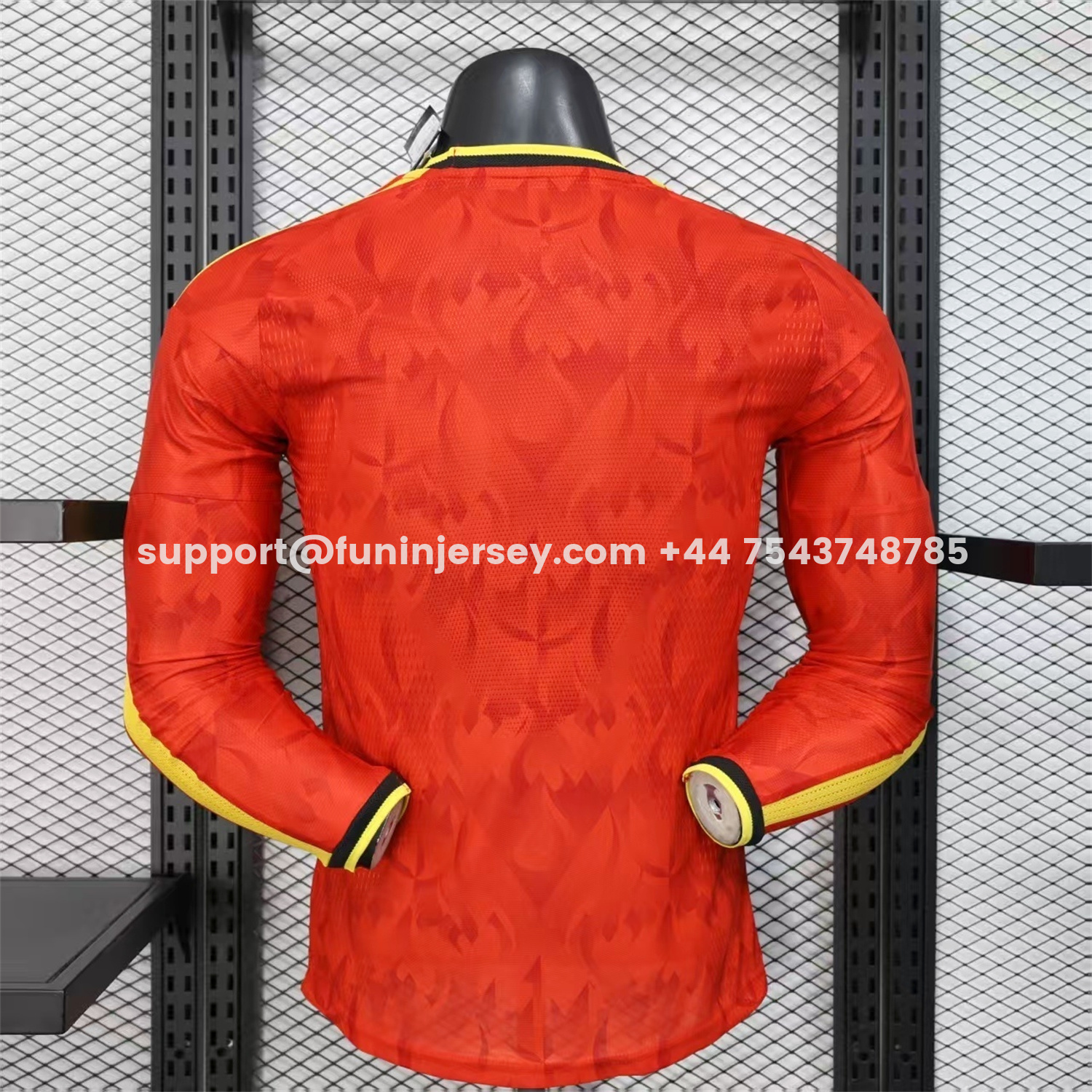 Funinjersey-Belgium 2026 Home Long Sleeves Jersey - Player Version