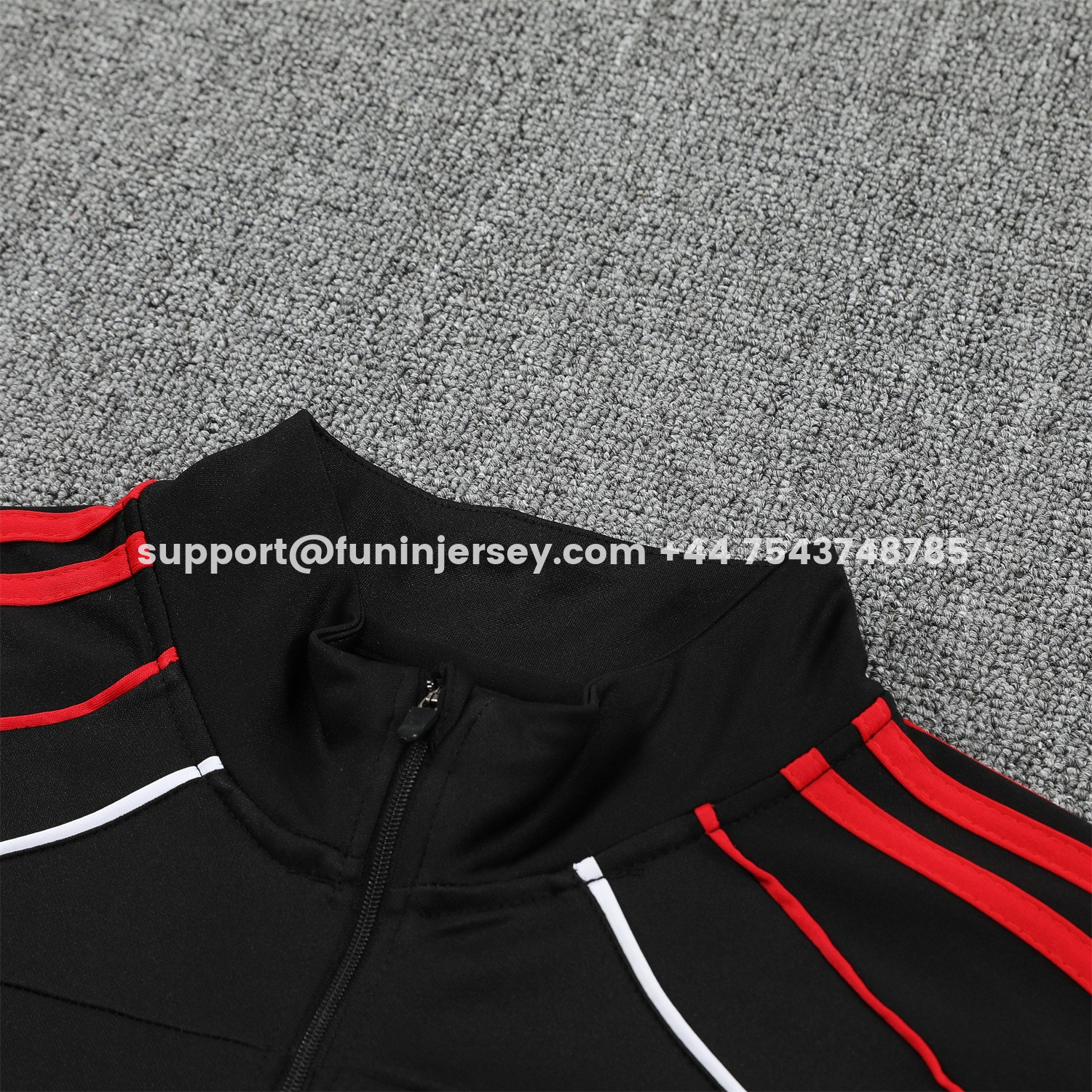 Funinjersey-Liver.pool 25-26 Long Sleeve Training Set - Black Top & Pants