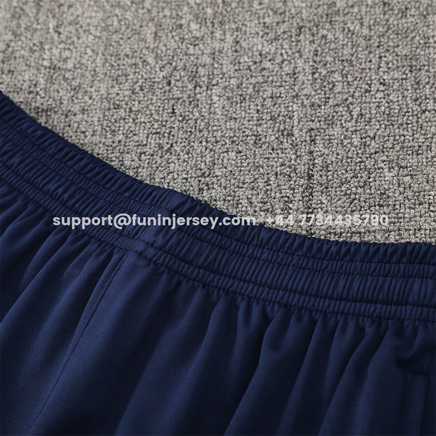 Funinjersey-Atletico Madrid Short-Sleeve Training Set - Blue Yellow Top & Blue Shorts