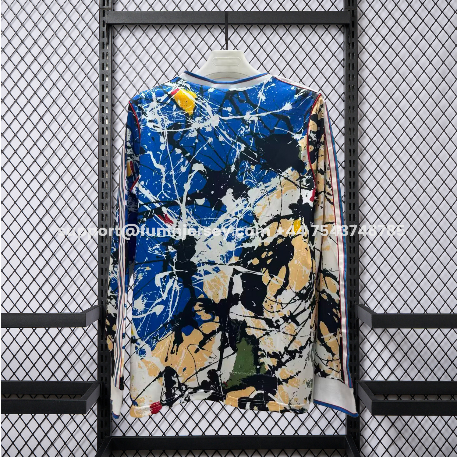 Funinjersey-Manchester United 25-26 Stone Roses Special Long Sleeves Jersey - Fans Version