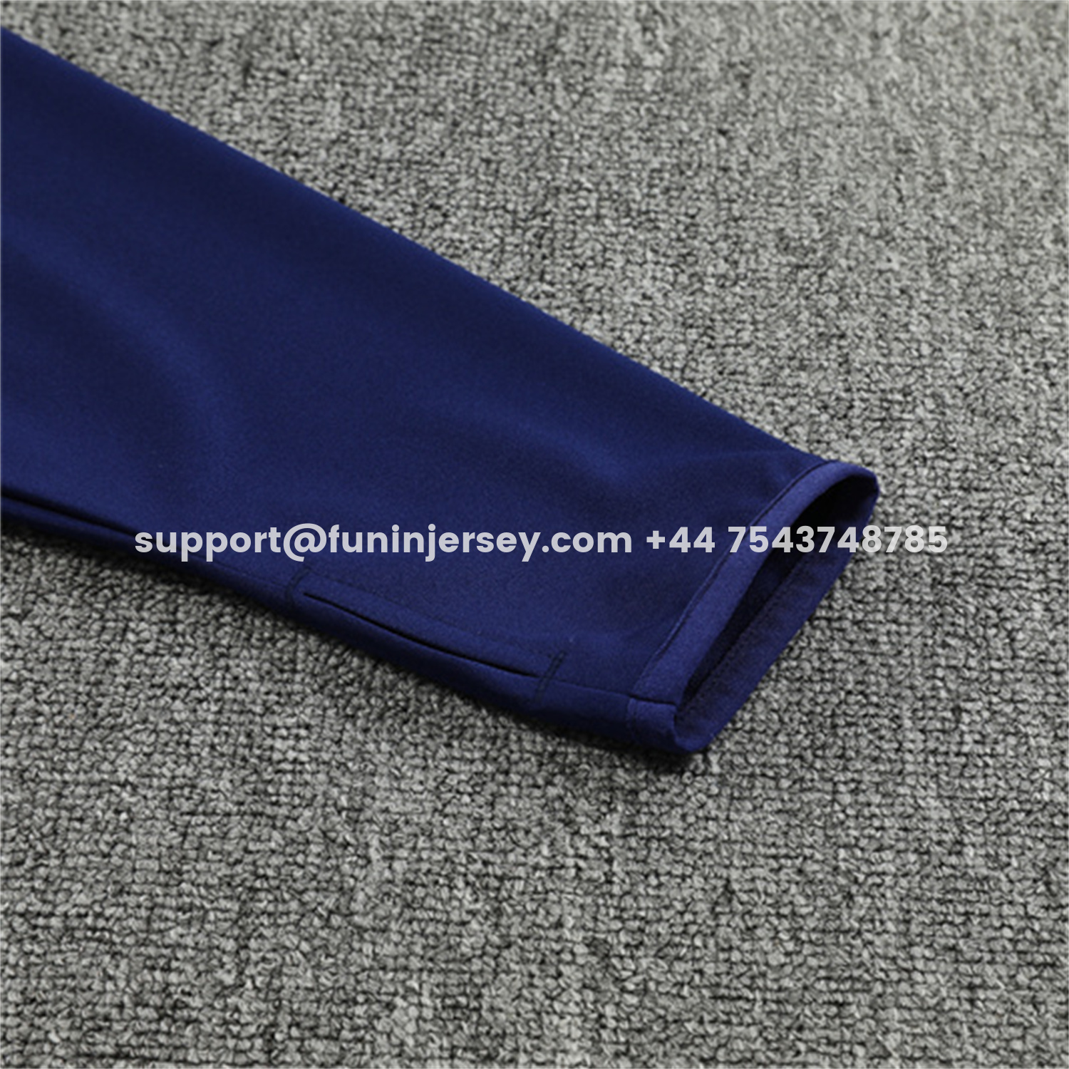 Funinjersey-Real Madrid 25-26 Kids Long Sleeve Training Set - Deep Blue Top & Pants