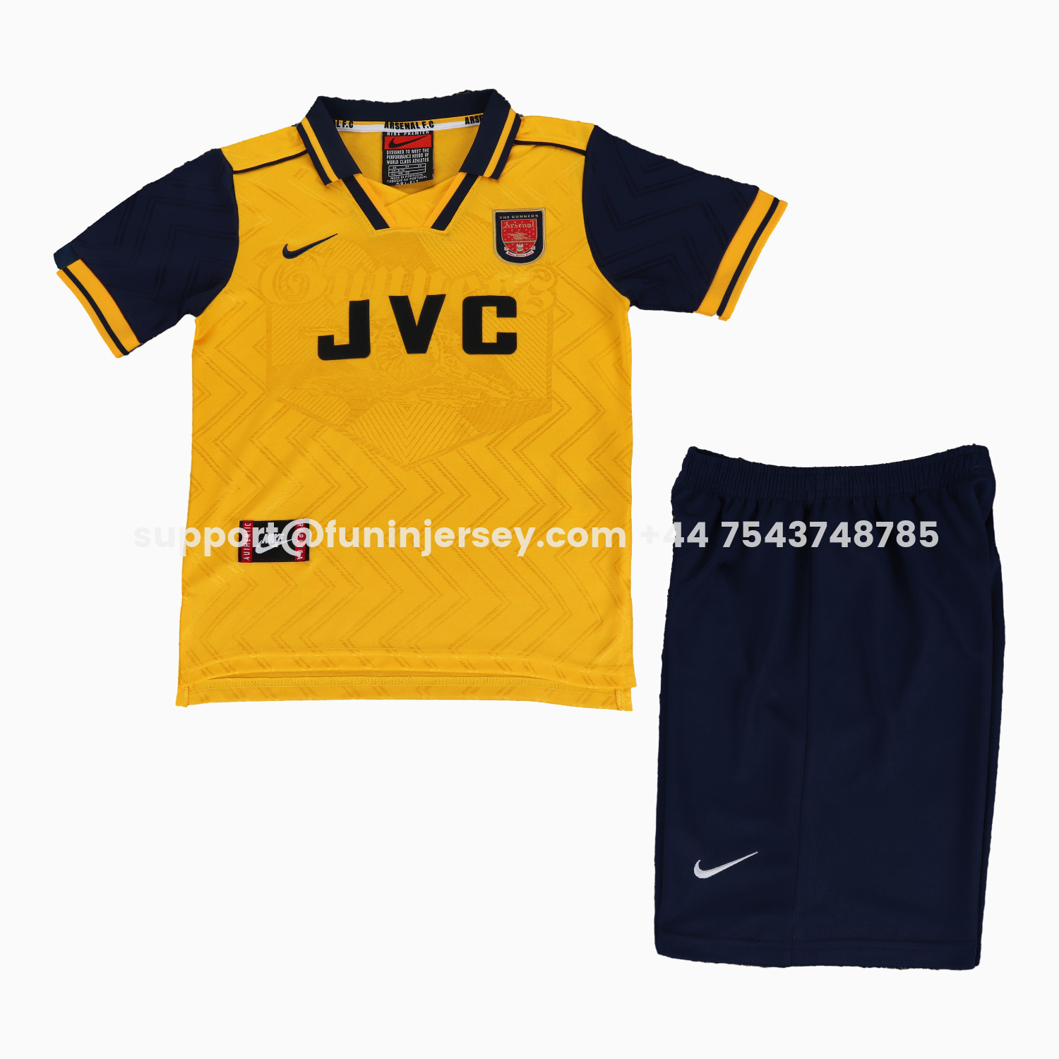 Funinjersey-Retro Arsenal 1996-97 Away Kids Kit