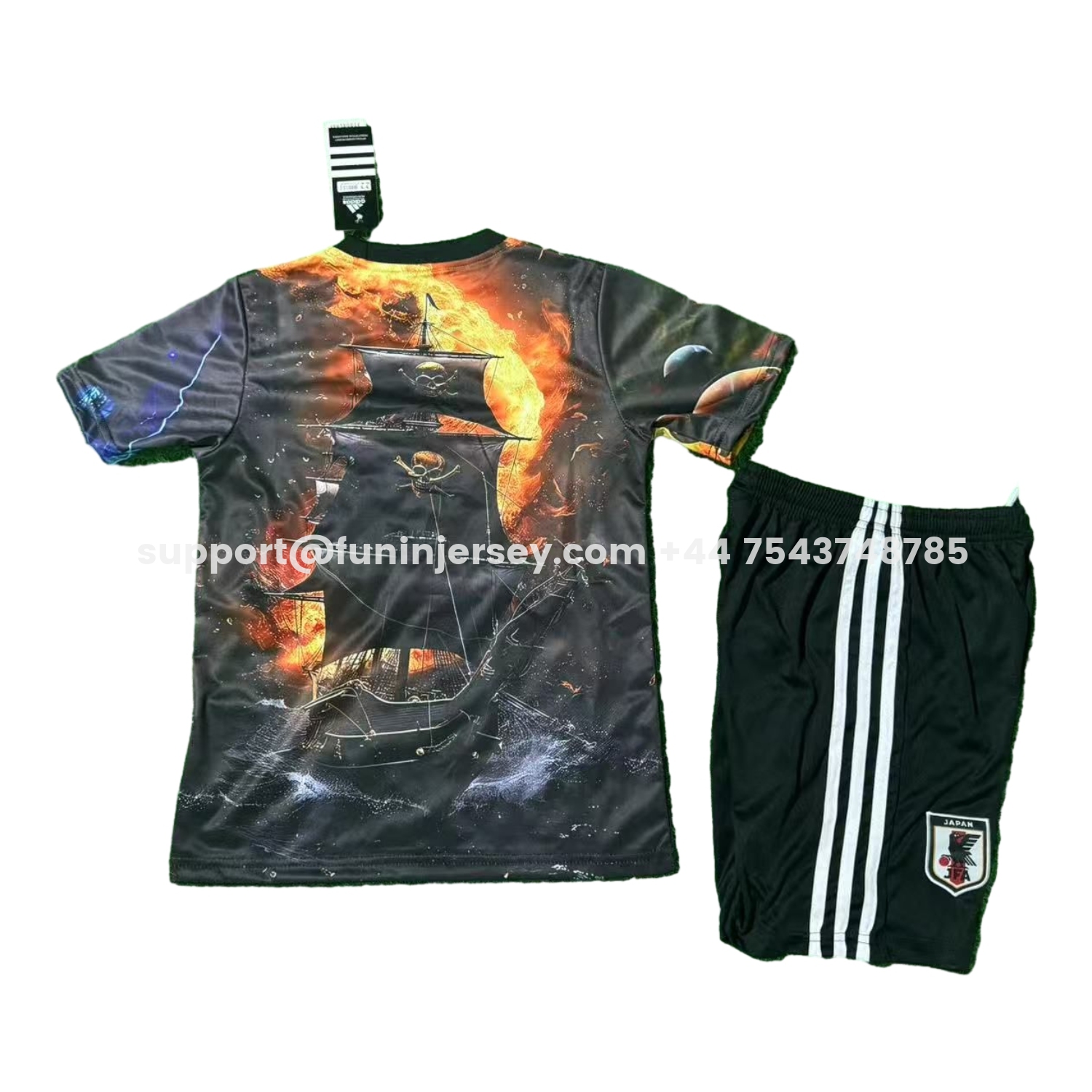 Funinjersey-Japan 25-26 Luffy And Ace Black Special Kids Kit