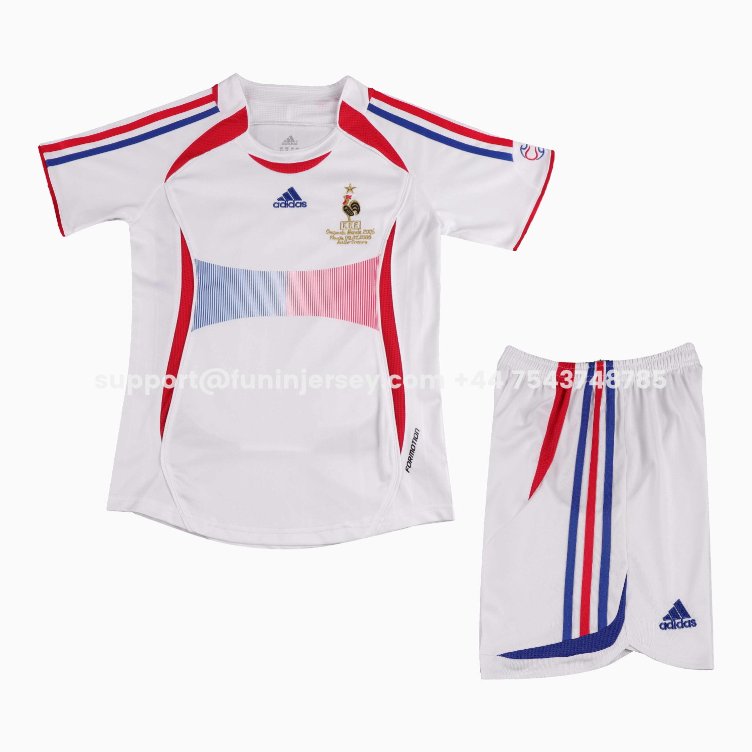 Funinjersey-Retro France 2006 Away Kids Kit