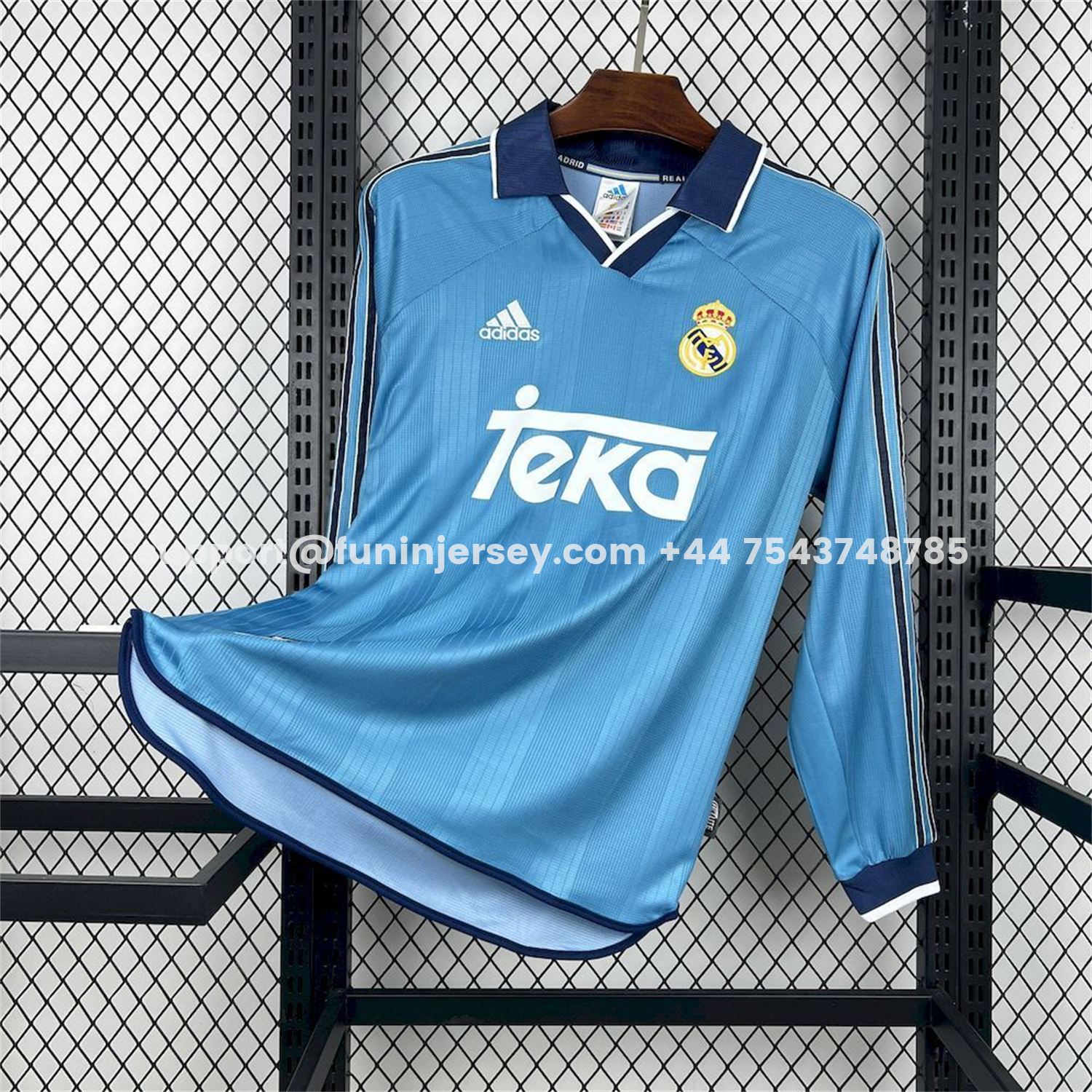 Funinjersey-Retro Real Madrid 1999-00 Third Long Sleeves Jersey
