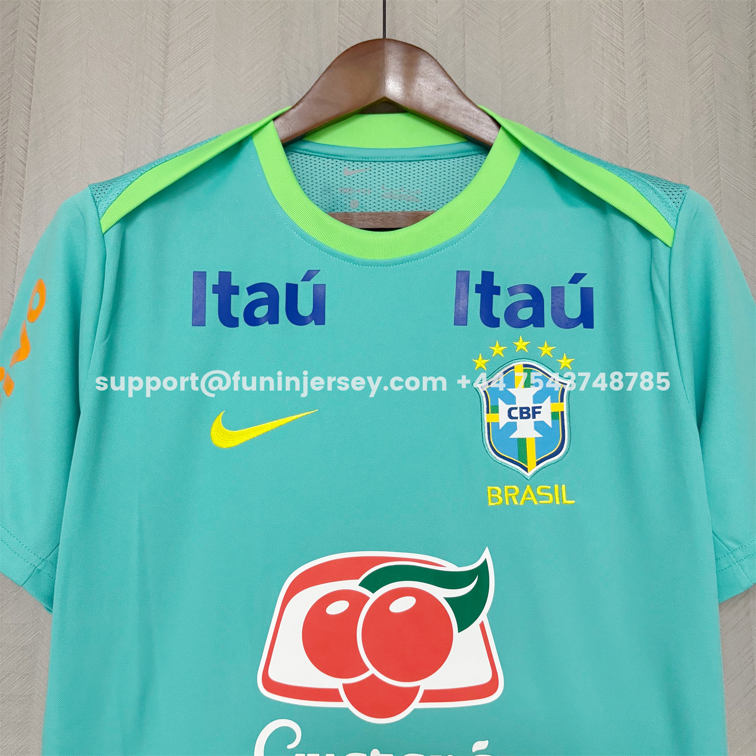 Funinjersey-Brazil 2026 Tiffany Blue Training Jersey - Fans Version