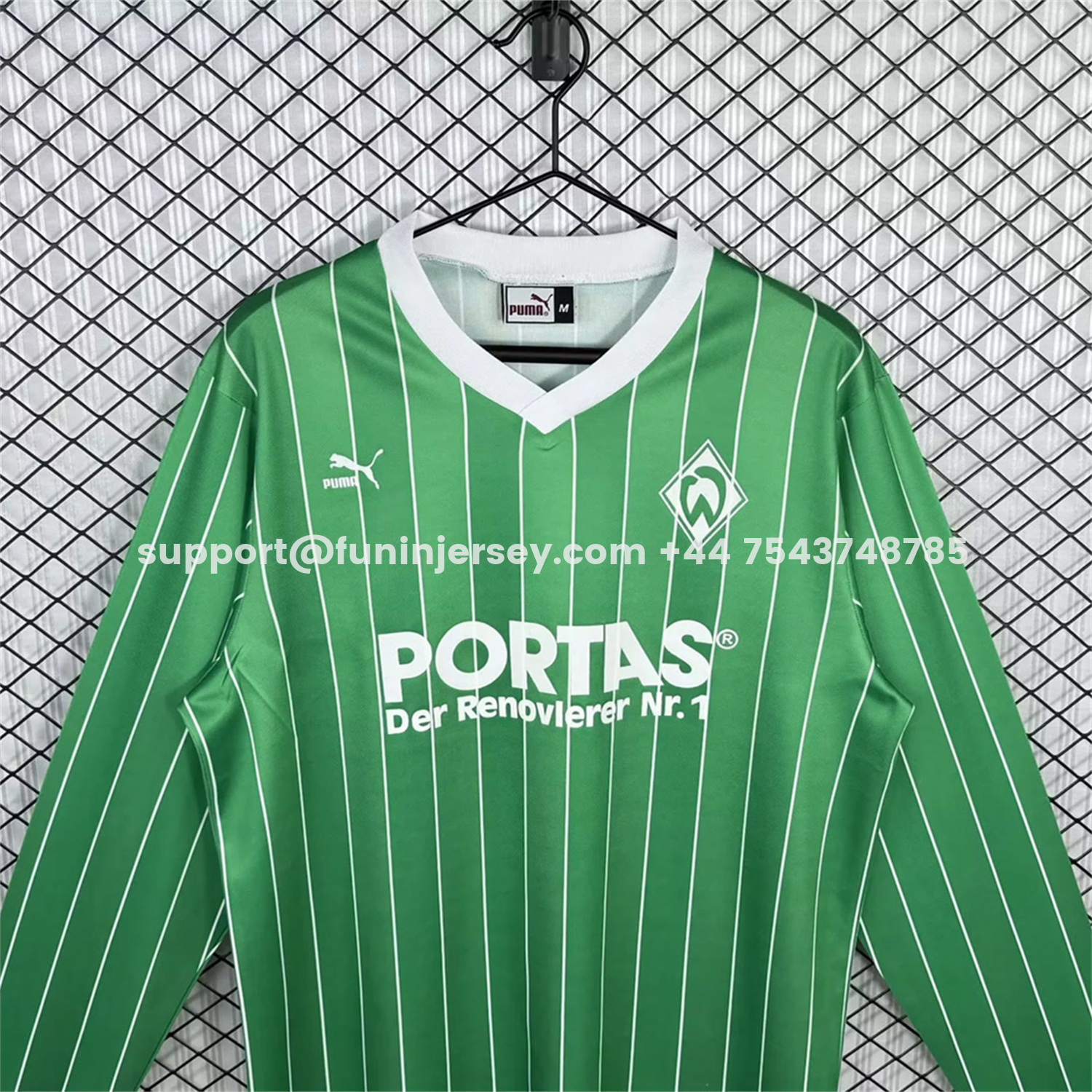 Funinjersey-Retro Werder Bremen 1988-89 Away Long Sleeves Jersey