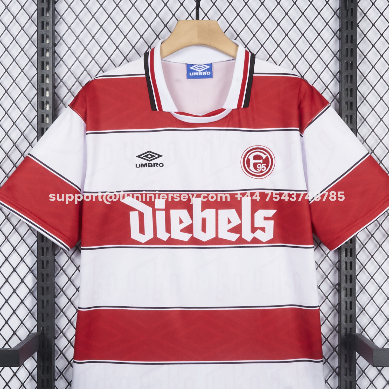 Funinjersey-Retro Fortuna Düsseldorf 1995-96 Home Jersey