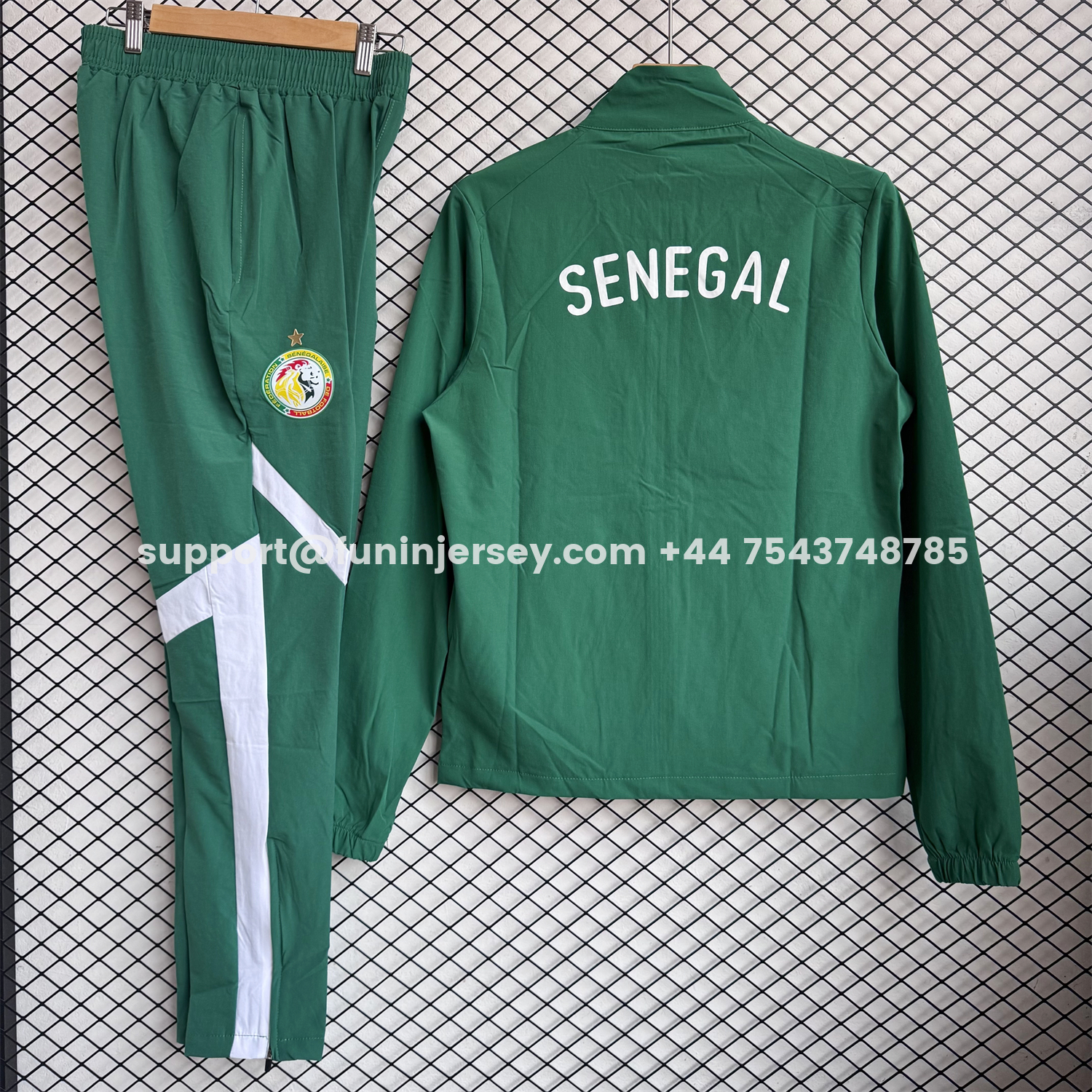 Funinjersey-Senegal 2026 Windbreaker Training Set - Green Top and Pants