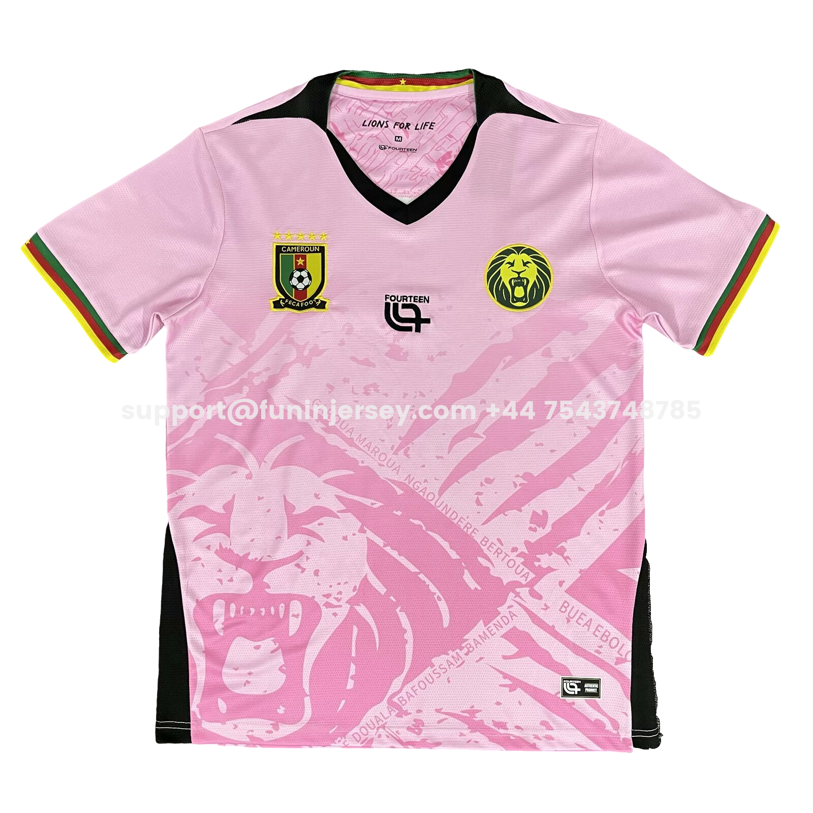 Funinjersey-Cameroon 25-26 Pink Training Jersey - Fans Version