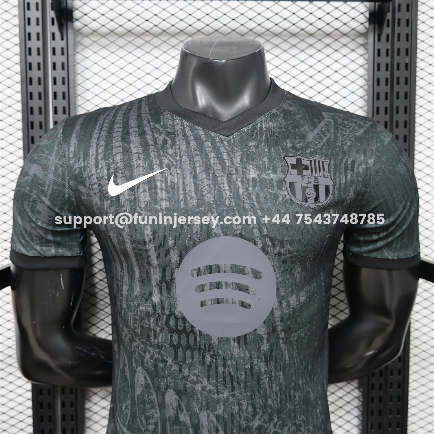 Funinjersey-Barcelona 25-26 Grey And Black Special Jersey - Player Version