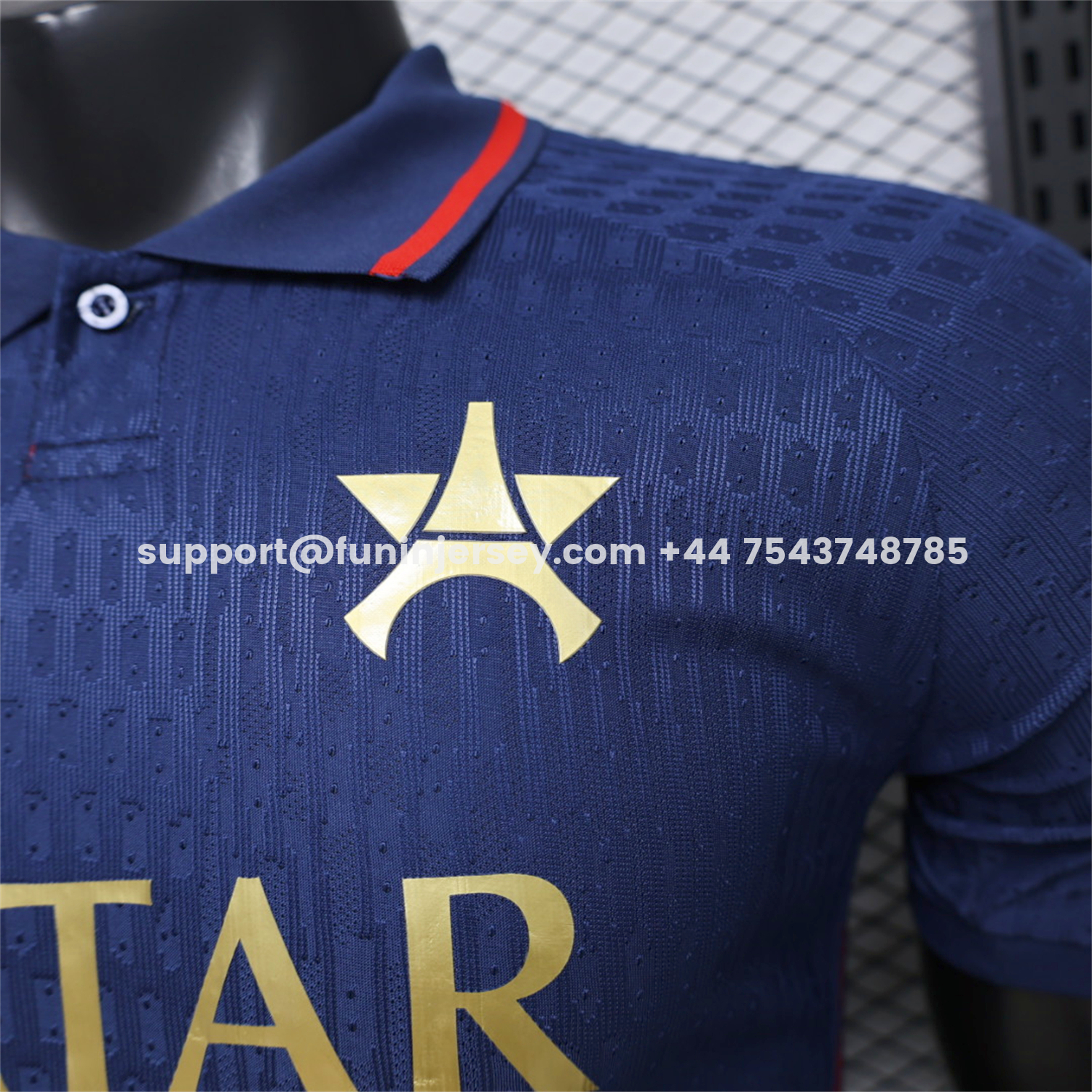 Funinjersey-Paris Saint-Germain PSG 26-27 Retro Casual Style Blue Jersey - Player Version