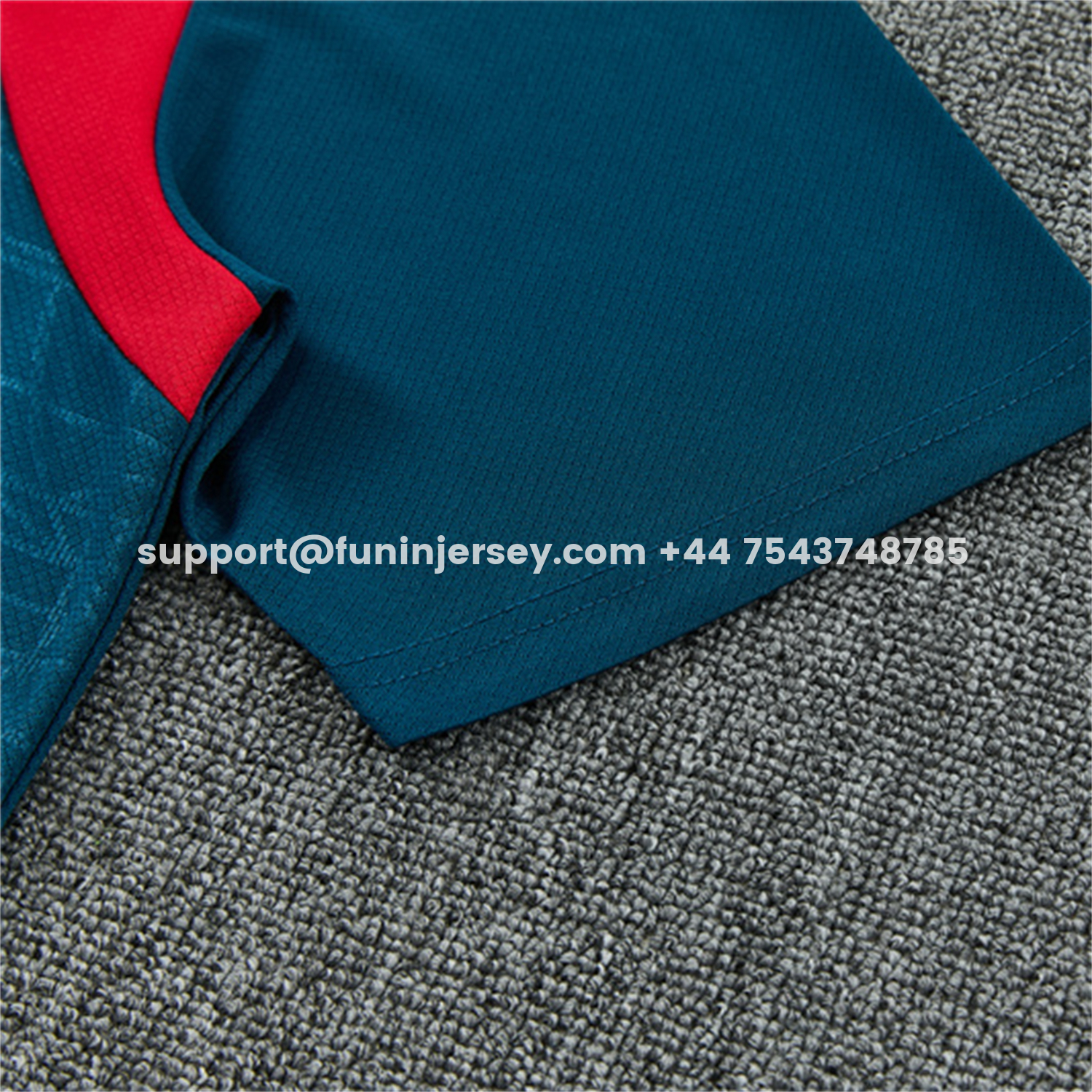 Funinjersey-Portugal 2026 Kids Short-Sleeve Training Set - Dark Teal With Red And Light Teal Accents Top & Colors Pants