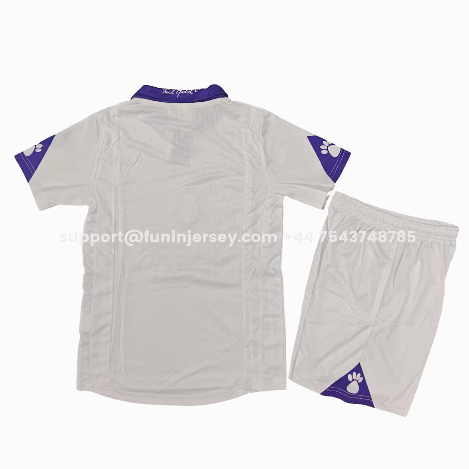 Funinjersey-Retro Real Madrid 1997-98 Home Kids Kit