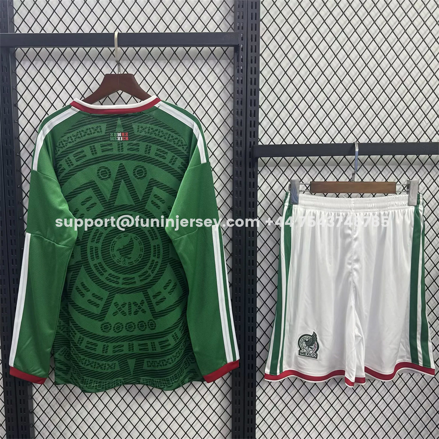 Funinjersey-Mexico 2026 Home Long Sleeves Kids Kit