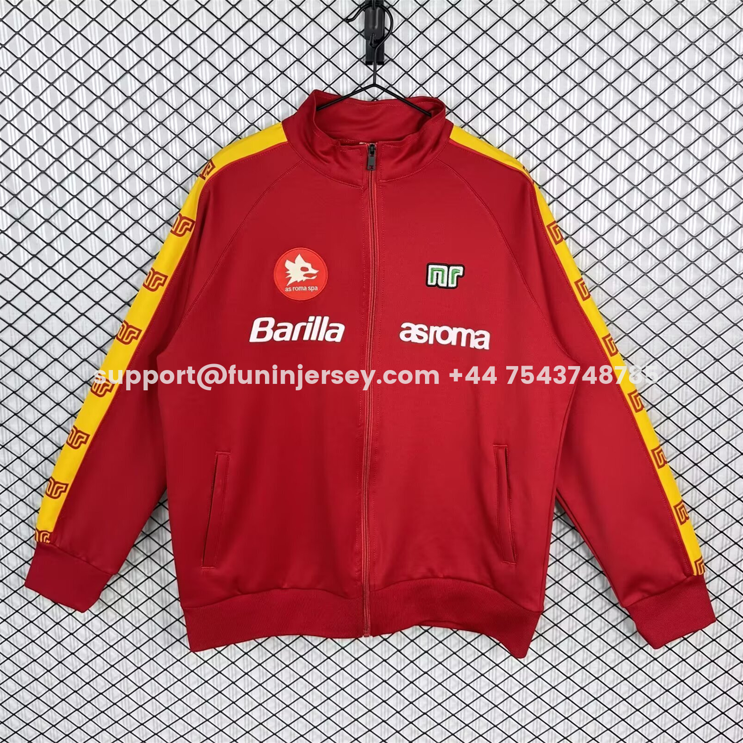 Funinjersey-Retro AS Roma 1988-89 Home Windbreaker