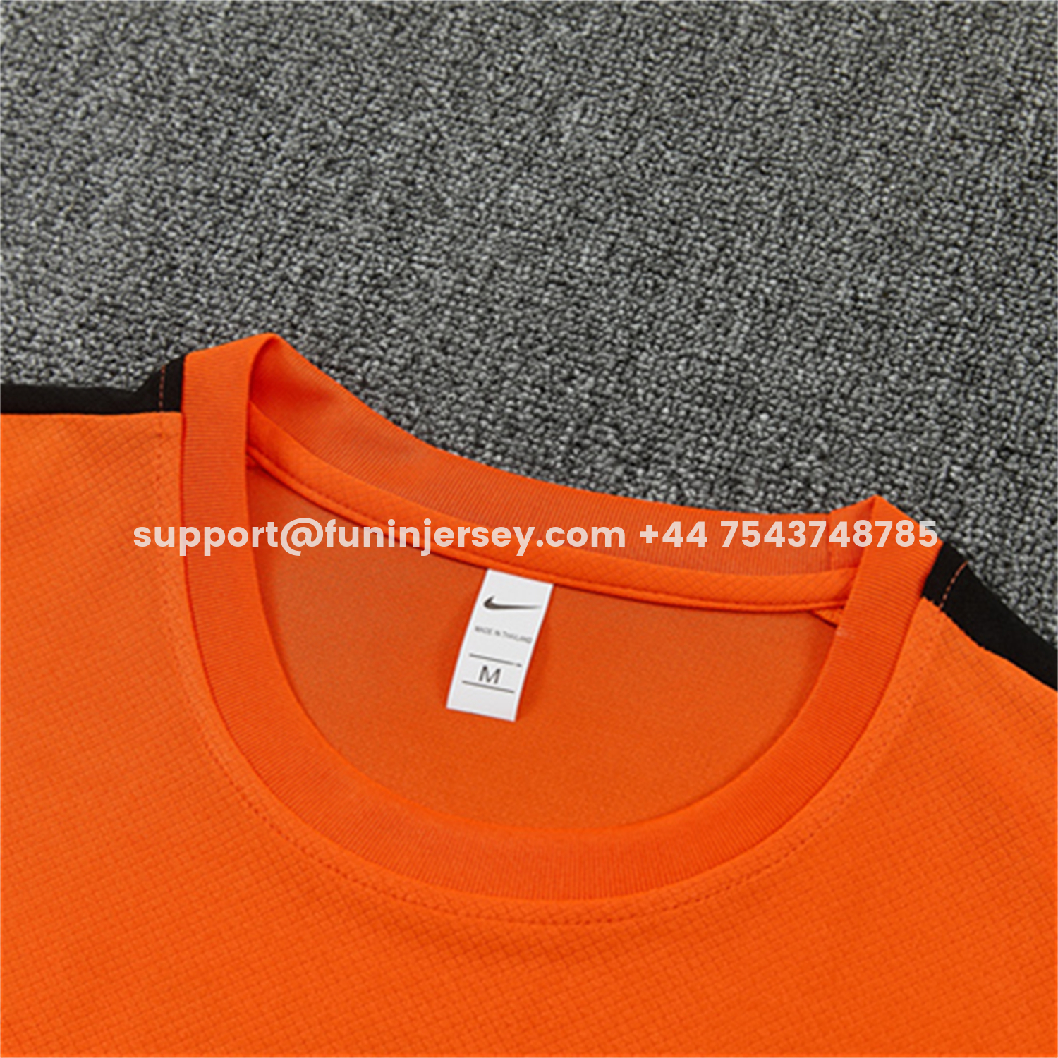 Funinjersey-Netherlands 2026 Short-Sleeve Training Set - Orange Top & Black With Orange Accents Pants