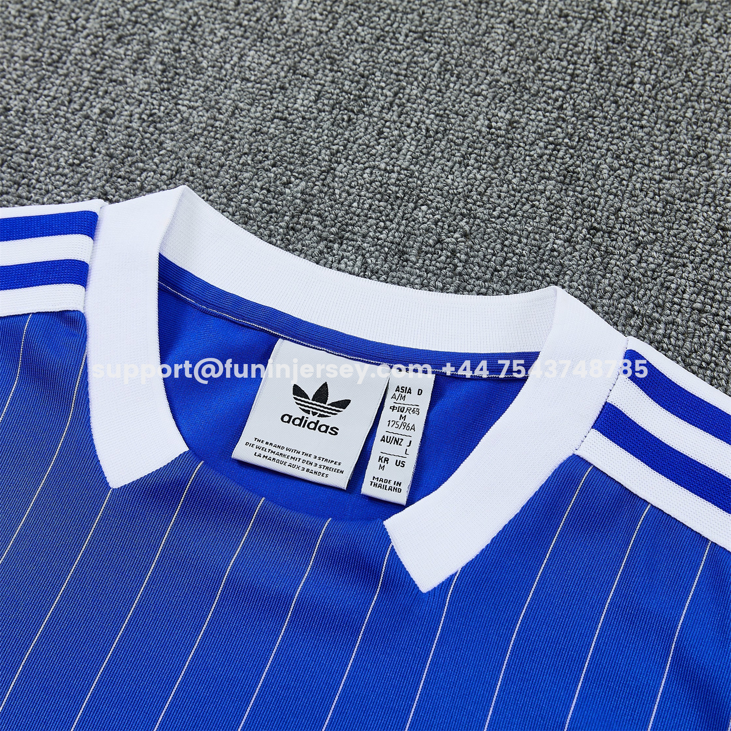 Funinjersey-C.H.E.L.S.E.A 25-26 Retro Style Vest Training Set - Blue Top & White With Blue Stripes Pants