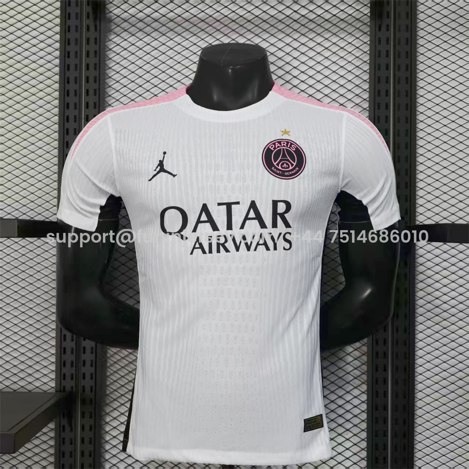 Funinjersey-Paris Saint-Germain PSG 25-26 White Pre-Match Training Jersey - Player Version