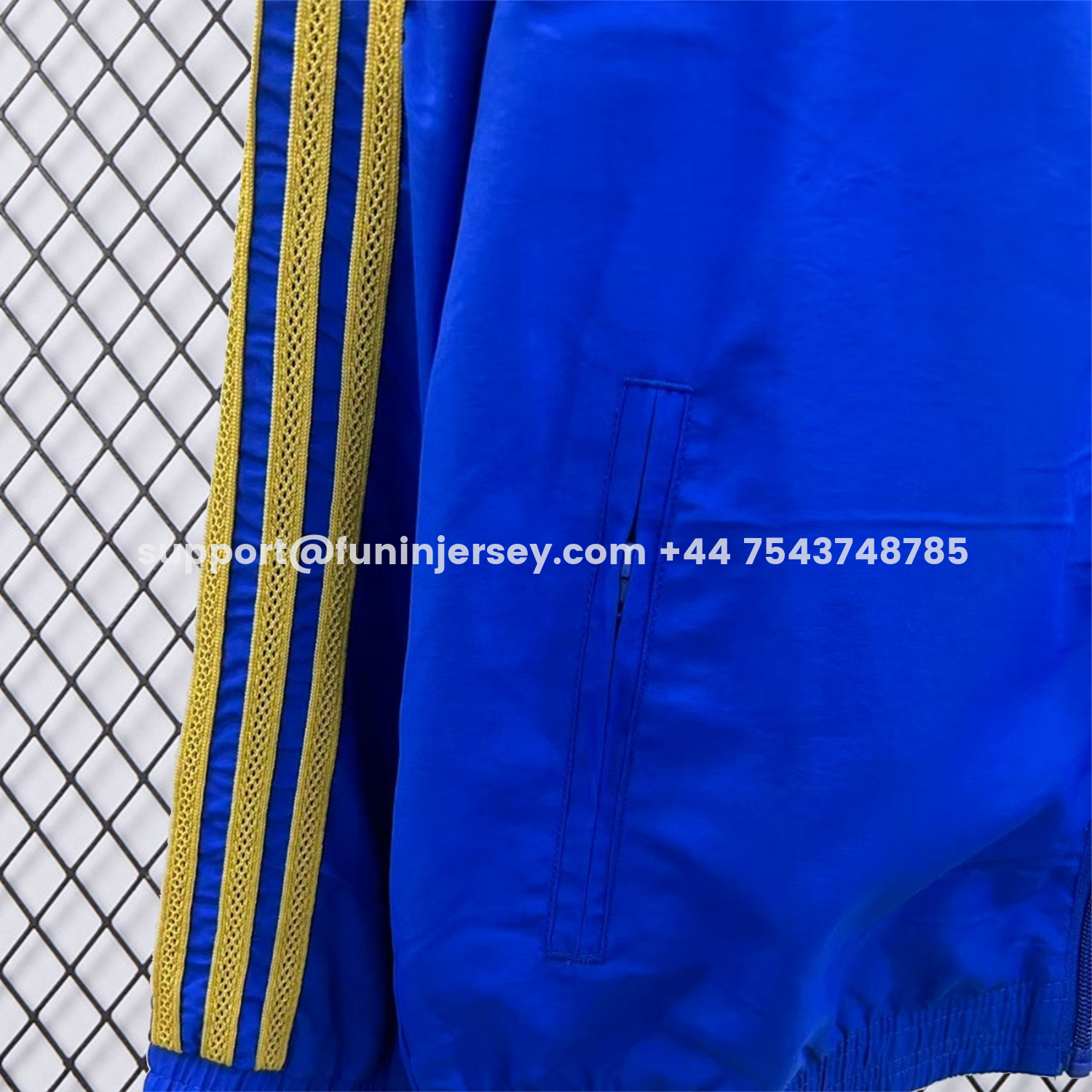 Funinjersey-Real Madrid 25-26 Cultural Story Chinese Lucky Double Sided Windbreaker Jacket - Blue