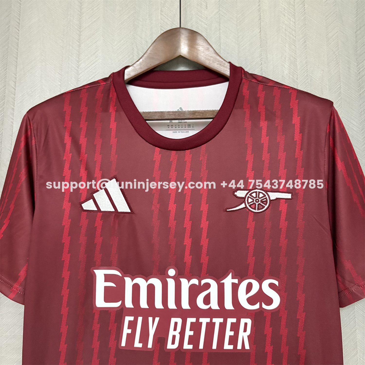 Funinjersey-Arsenal 26-27 Red Lines Training Jersey - Fans Version